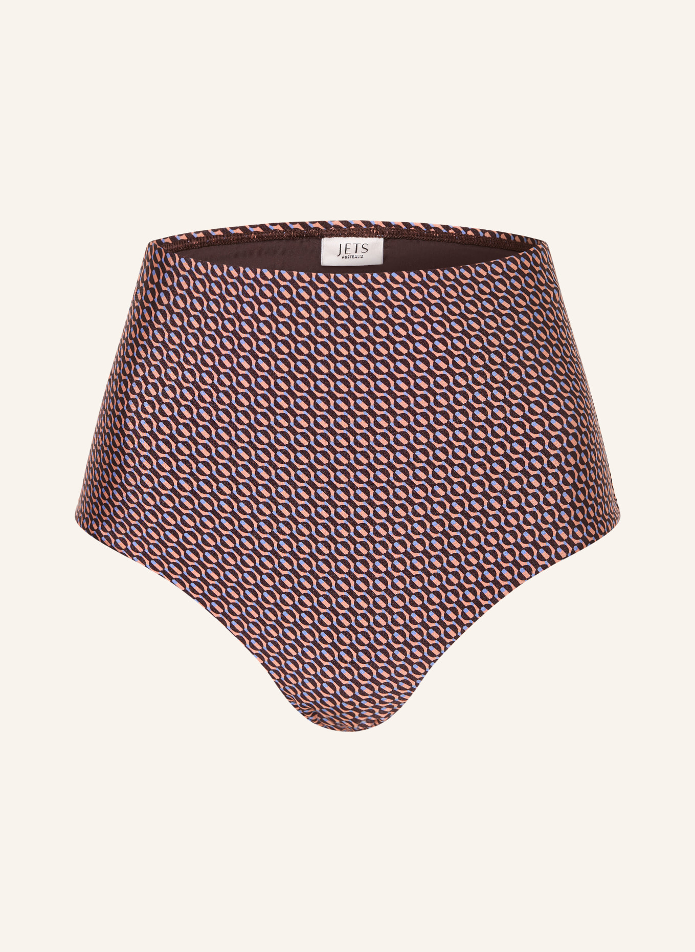 JETS Australia High-Waist-Bikini-Hose DESERT GEO: DUNKELBRAUN / HELLORANGE / BLAU