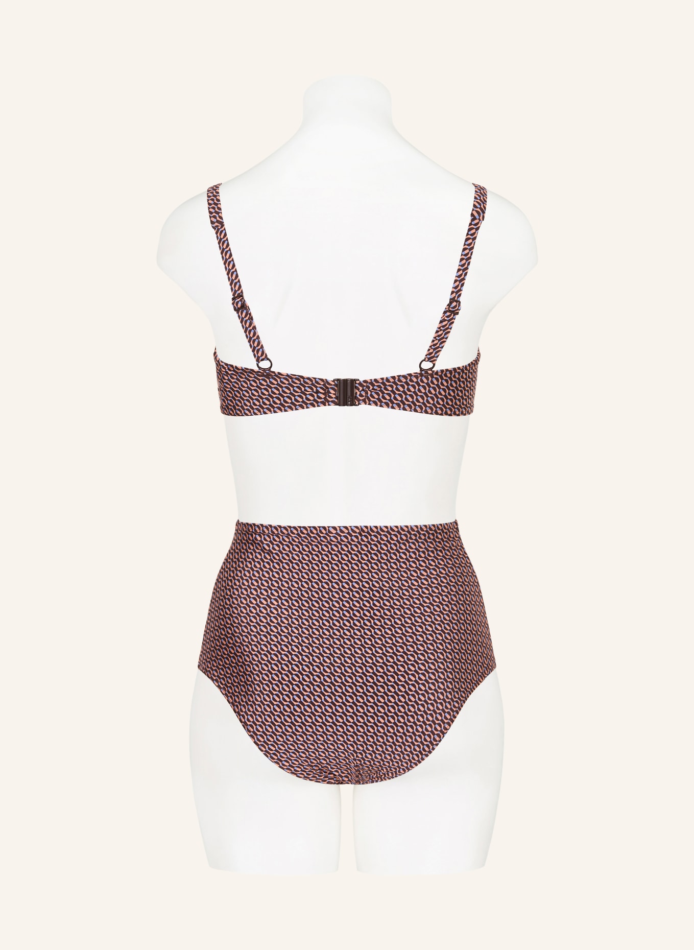 JETS Australia High-Waist-Bikini-Hose DESERT GEO: DUNKELBRAUN / HELLORANGE / BLAU