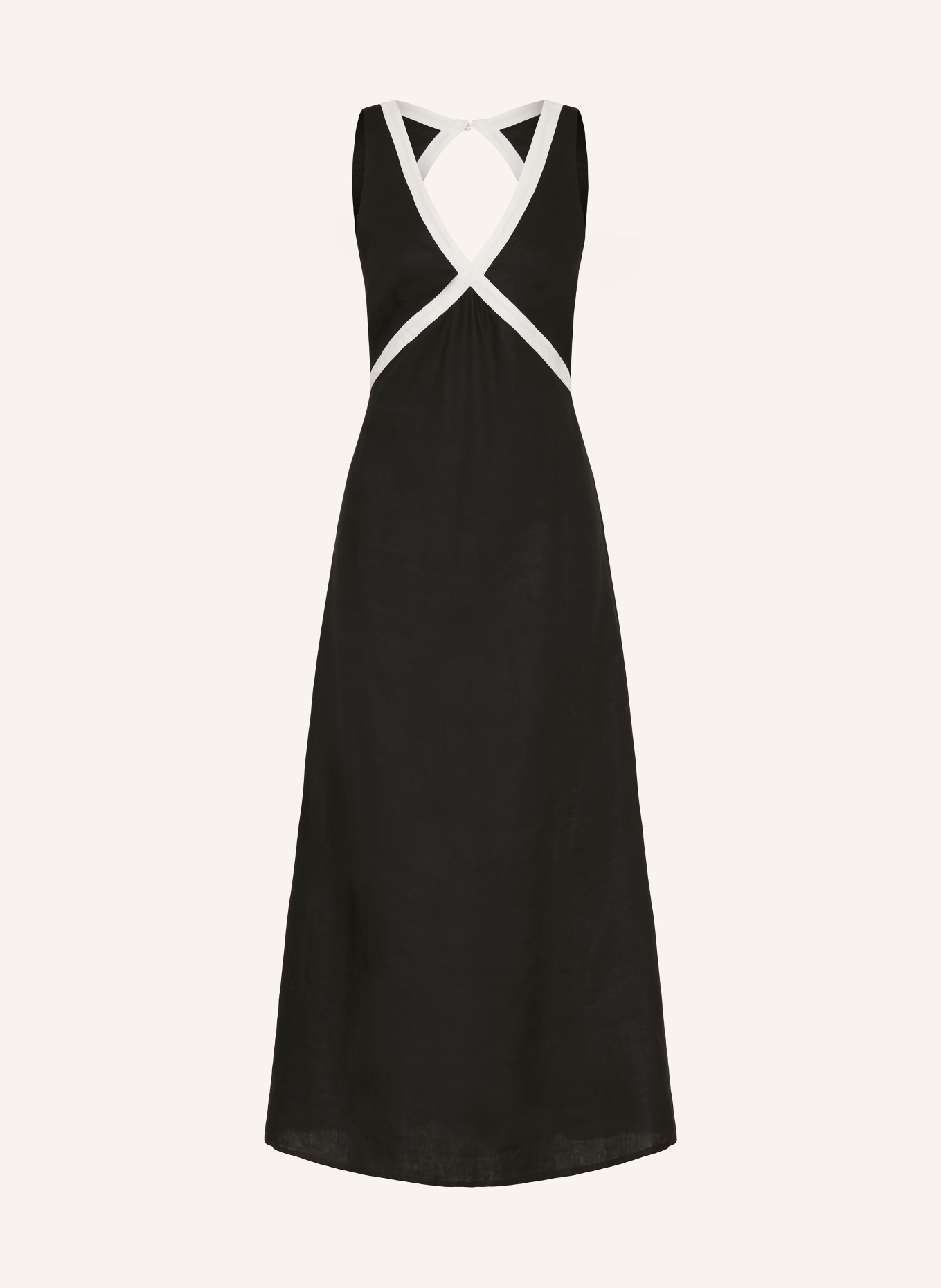 JETS Australia JETSET ETERNAL beach dress with linen: BLACK