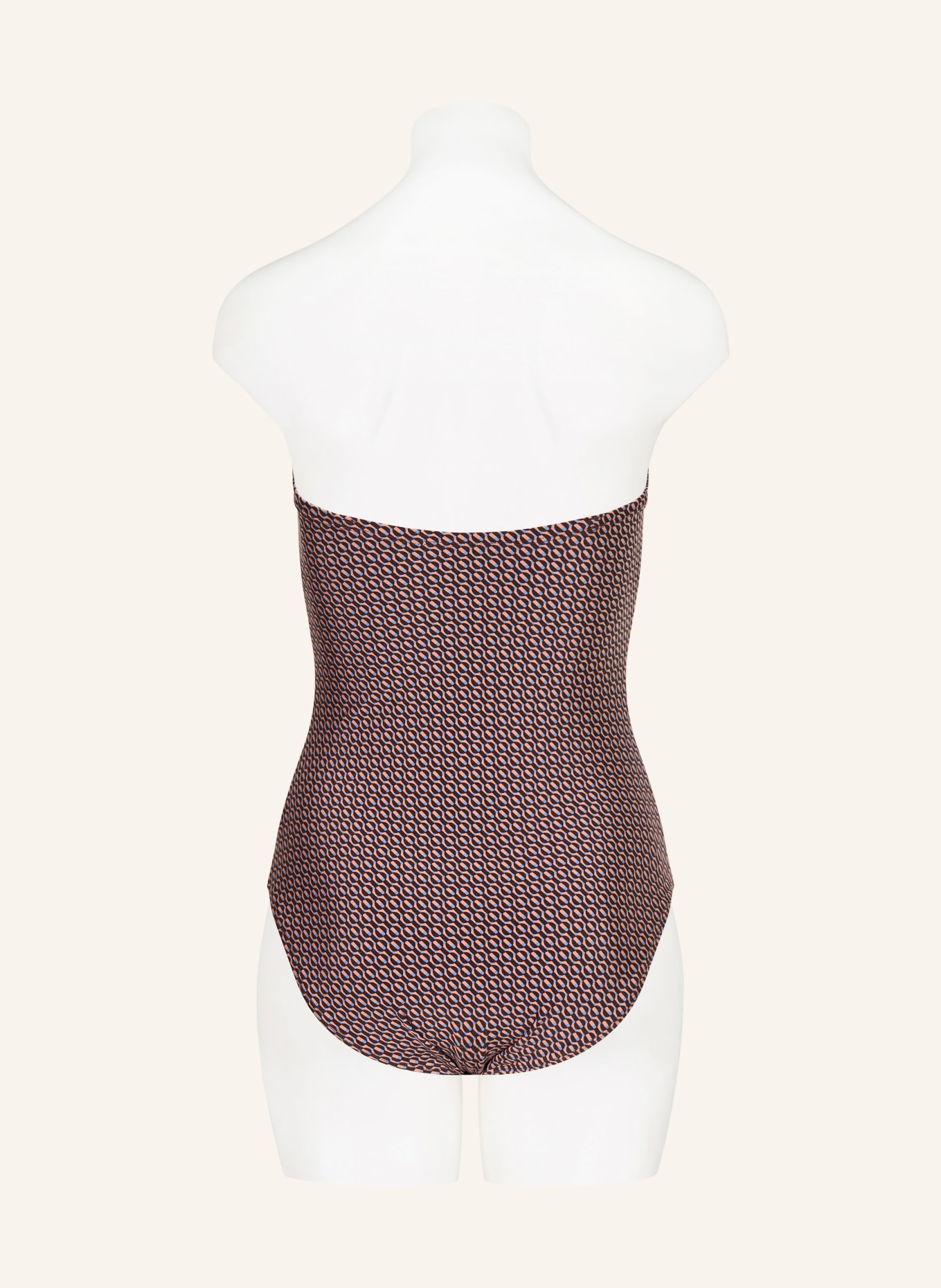 JETS Australia Bandeau-Badeanzug DESERTGEO: DUNKELBRAUN / HELLBRAUN / BLAU