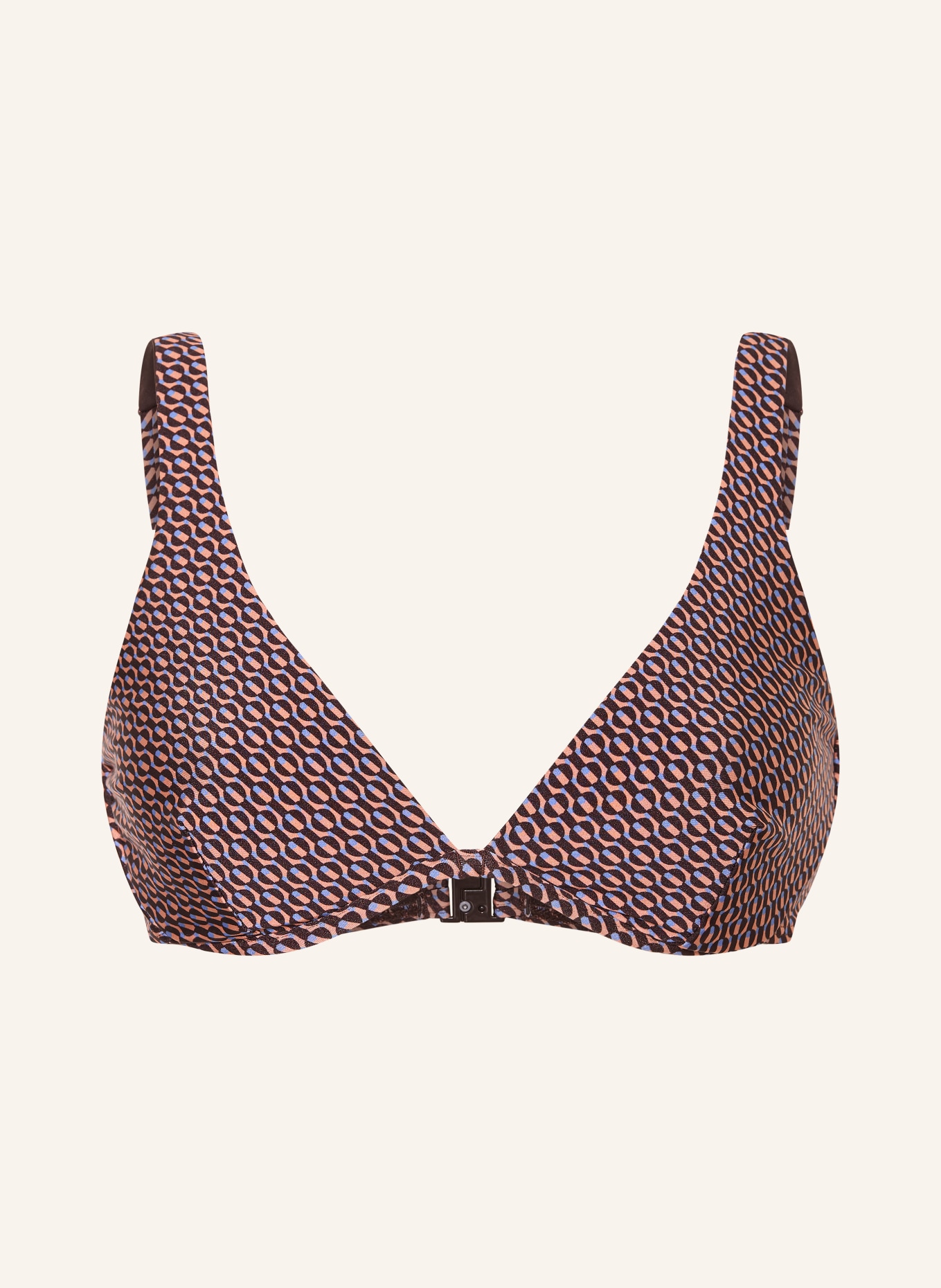 JETS Australia Bügel-Bikini-Top DESERT GEO: DUNKELBRAUN / HELLORANGE / BLAU