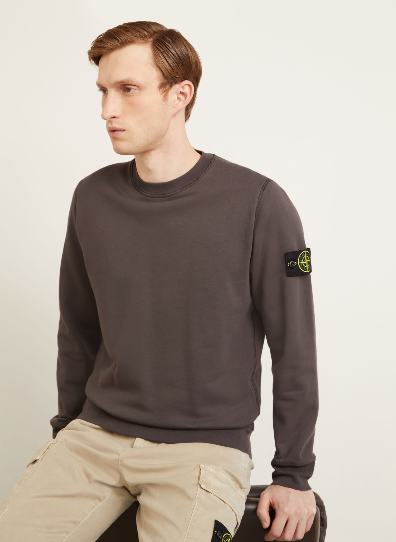 STONE ISLAND sweatshirt: TAUPE