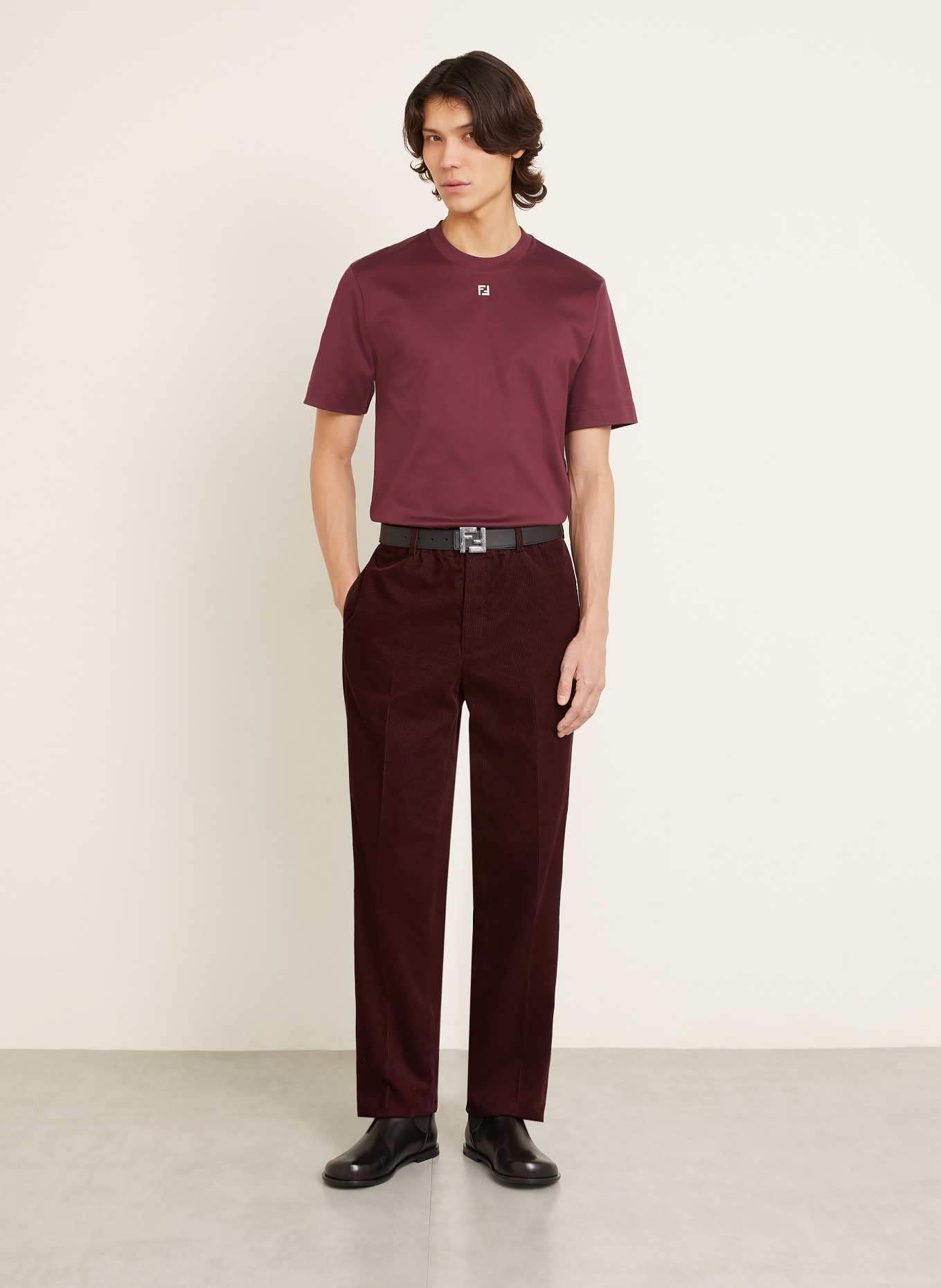 FENDI T-Shirt: DUNKELROT