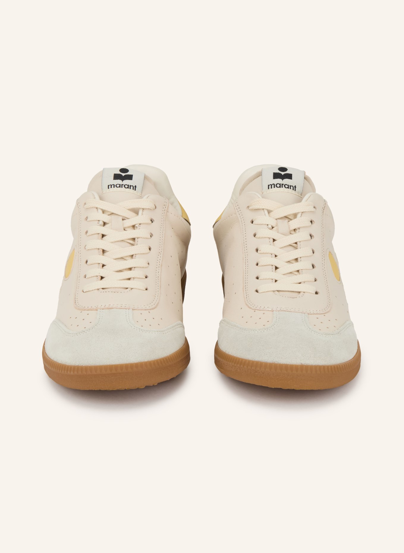 ISABEL MARANT Sneakersy BRYCE: BEŻOWY / ŻÓŁTY / MIĘTOWY