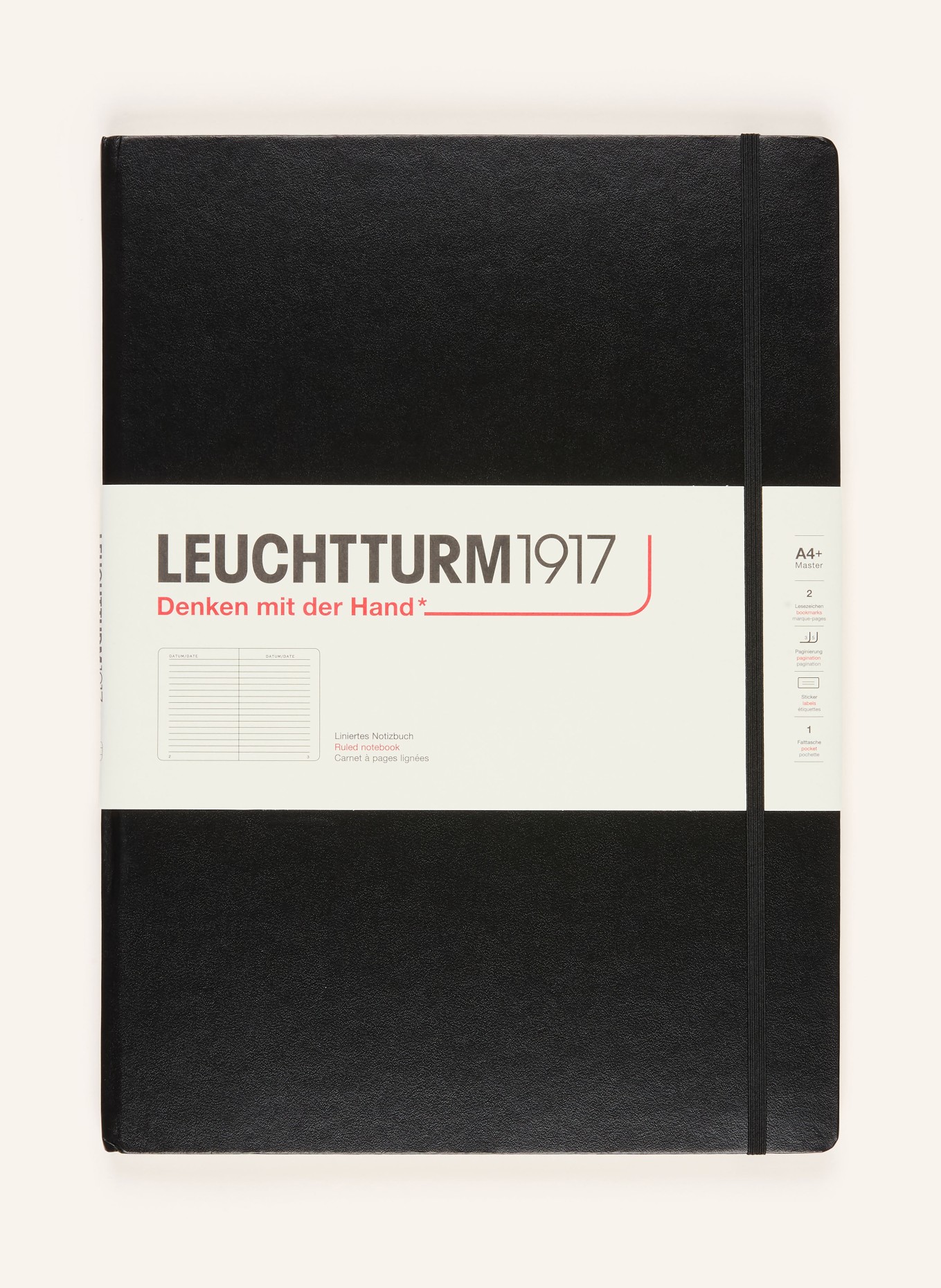 LEUCHTTURM1917 Notizbuch MASTER SLIM: SCHWARZ