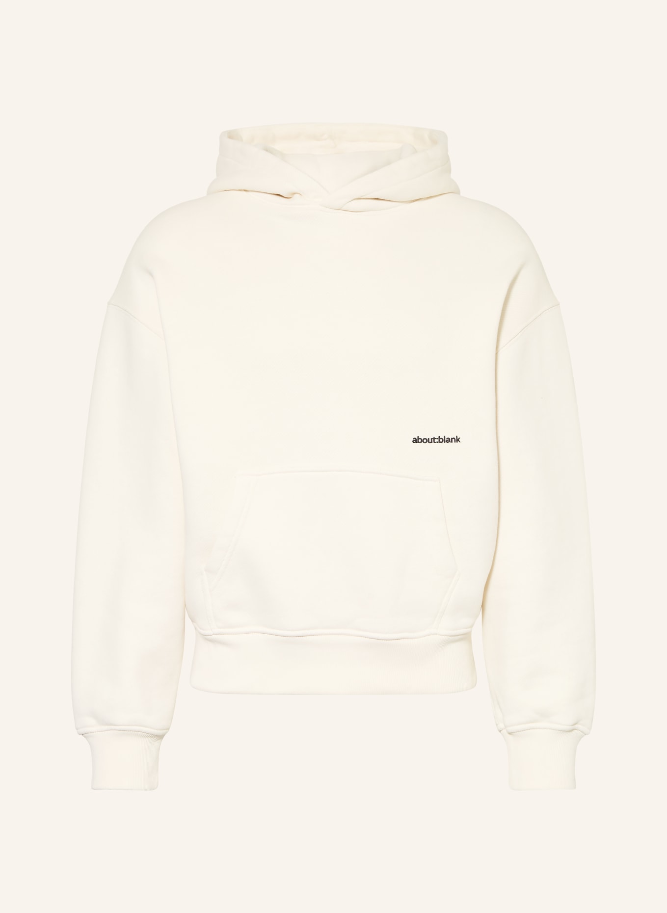 about:blank Hoodie: ECRU / SCHWARZ