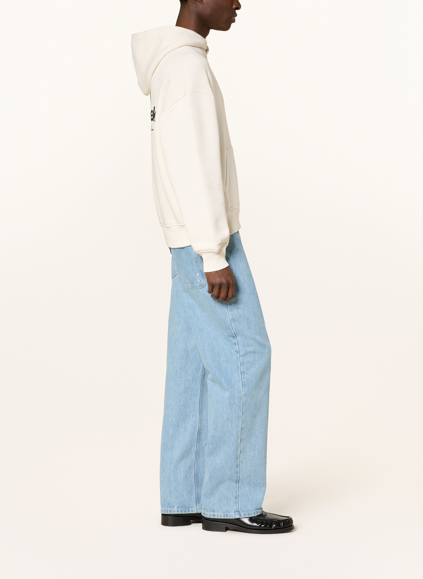 about:blank Hoodie: ECRU / SCHWARZ