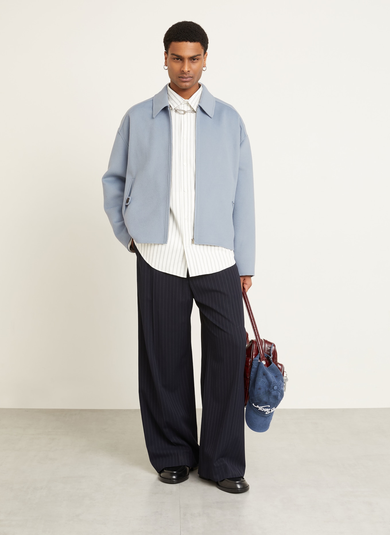 Acne Studios Overshirt: BLUE GRAY