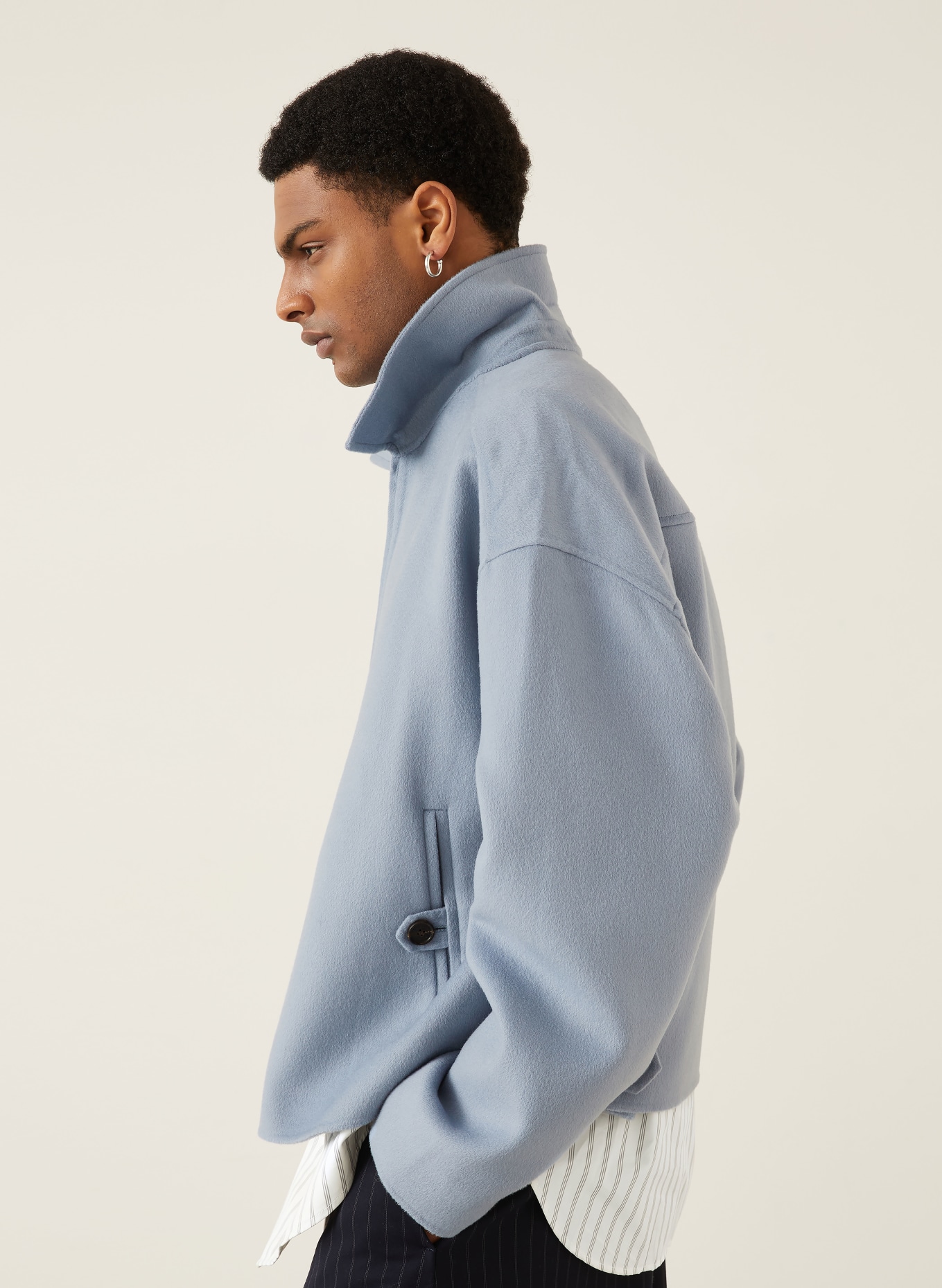 Acne Studios Overshirt: BLUE GRAY