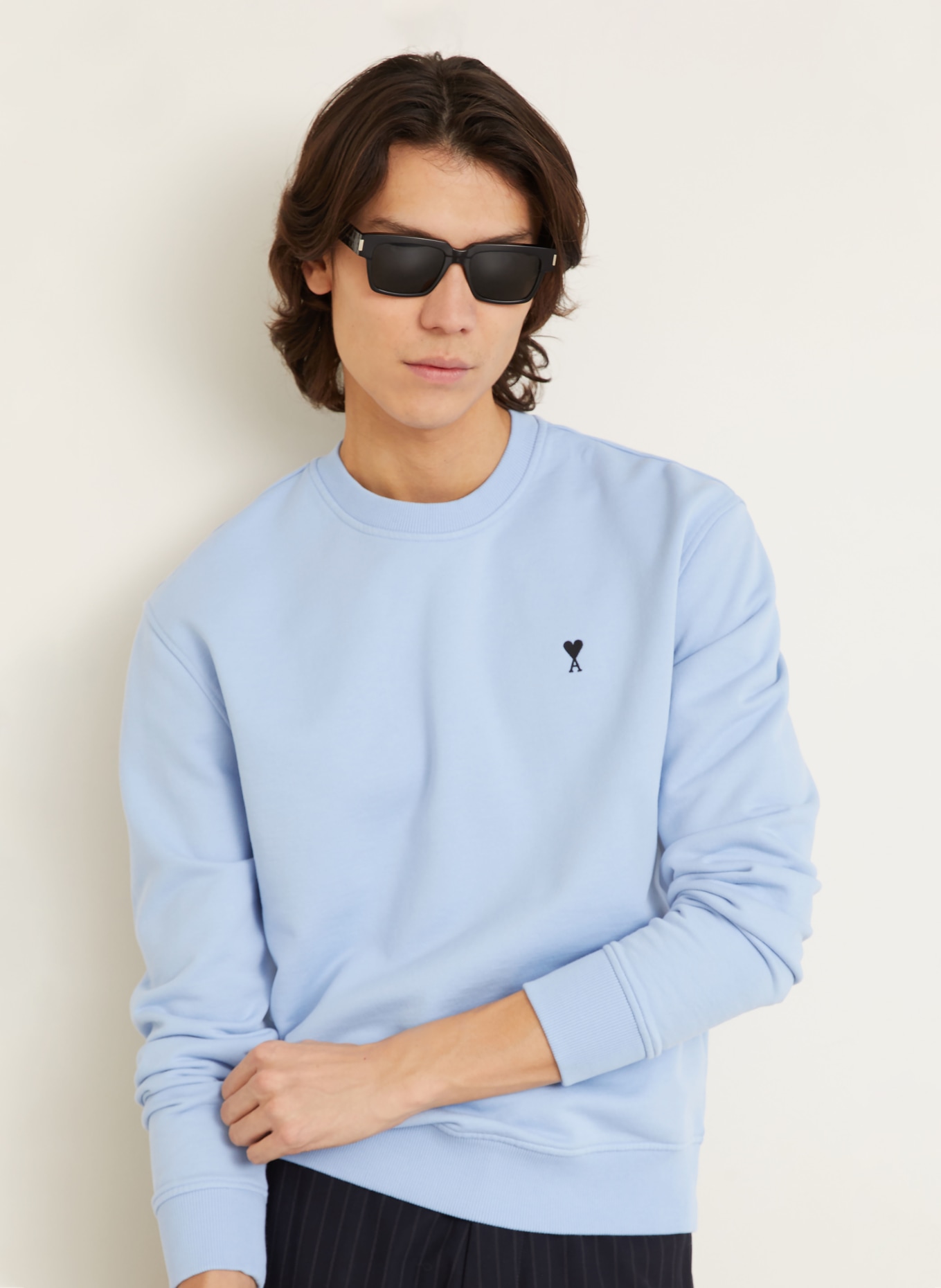 AMI PARIS Sweatshirt MOLLETON: HELLBLAU