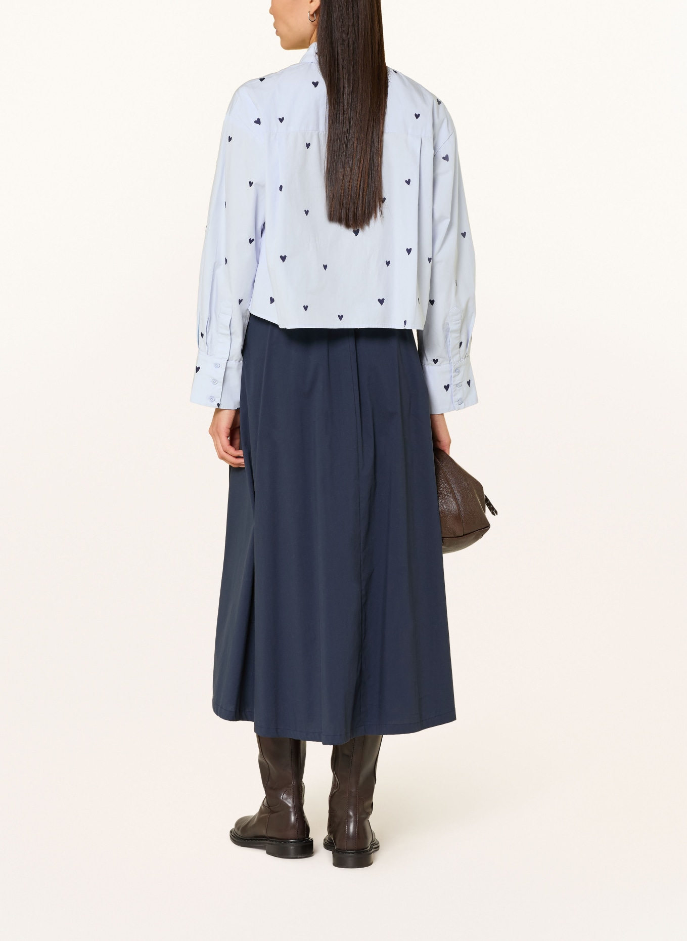 Y.A.S. Shirt blouse: LIGHT BLUE / DARK BLUE