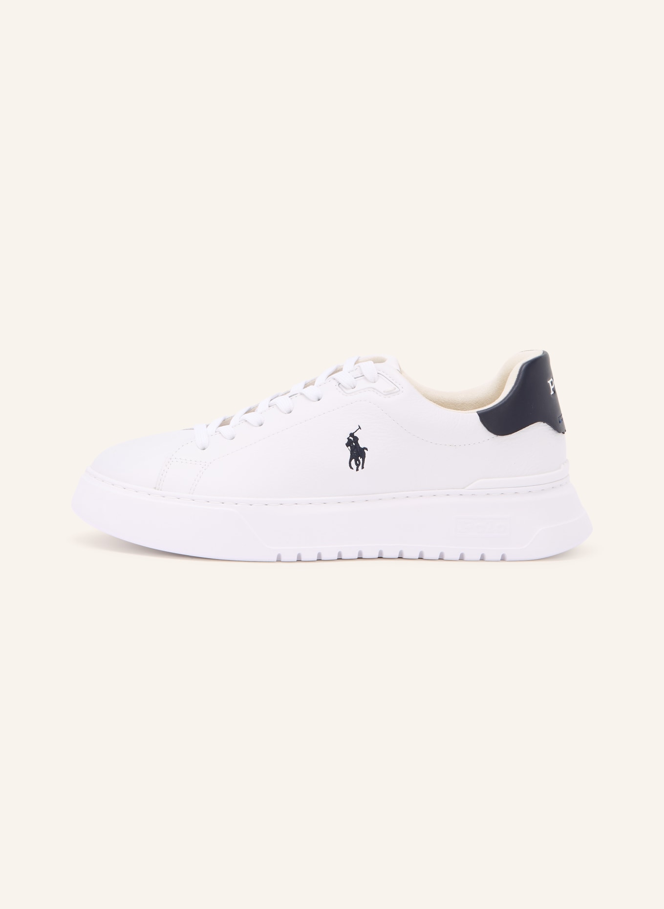 POLO RALPH LAUREN Sneakers: WHITE / DARK BLUE