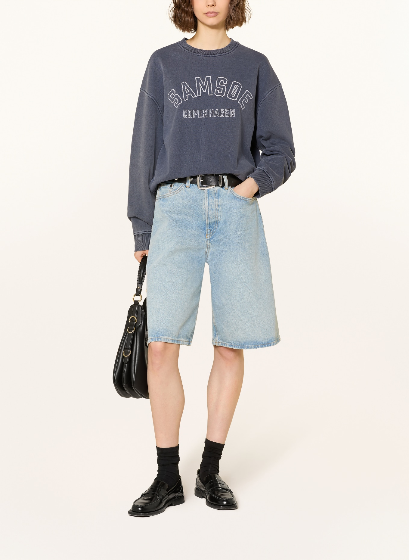 SAMSØE SAMSØE Sweatshirt SAVAN: GRÅ / LYSEGRÅ