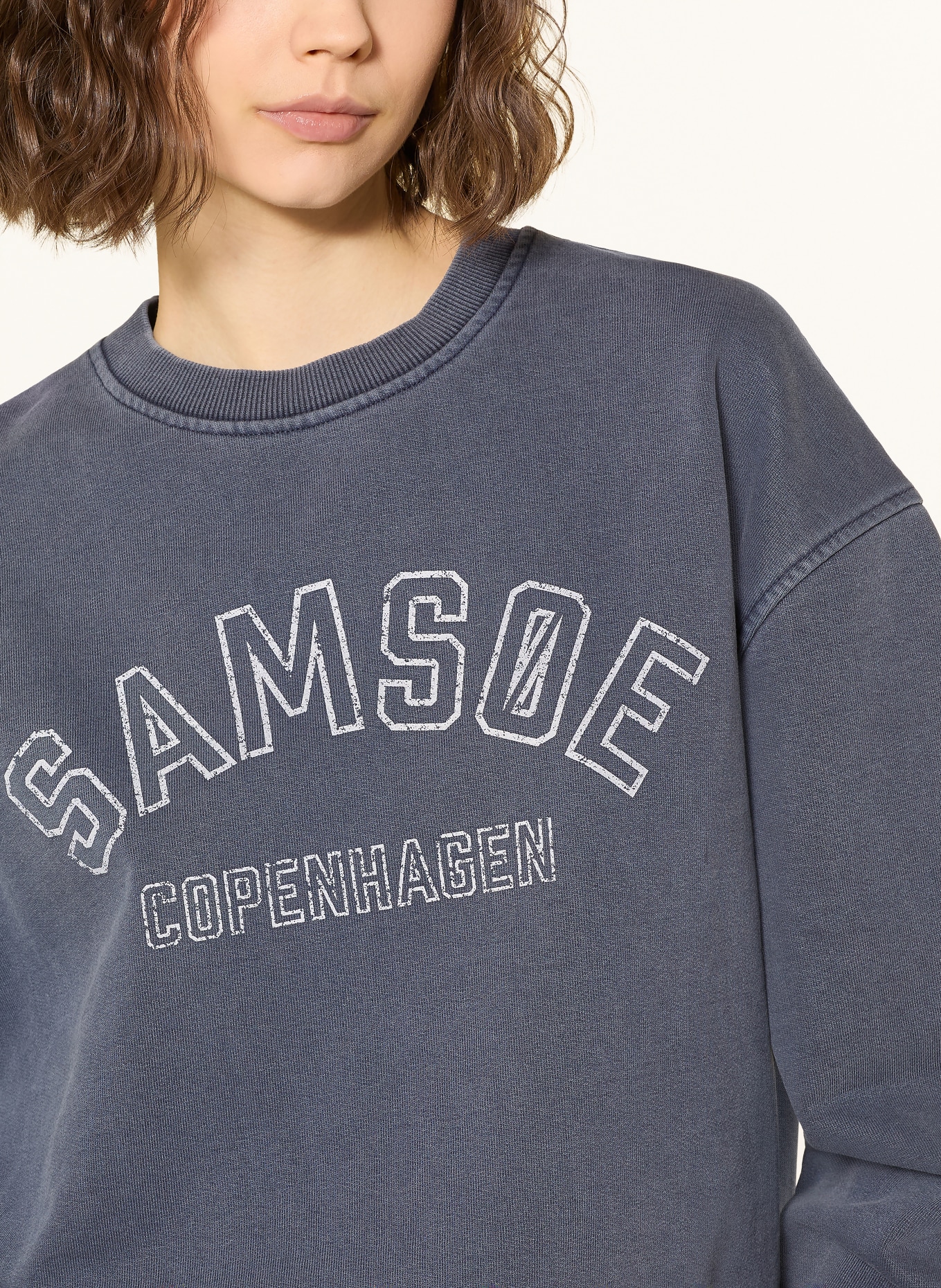 SAMSØE SAMSØE Sweatshirt SAVAN: GRÅ / LYSEGRÅ