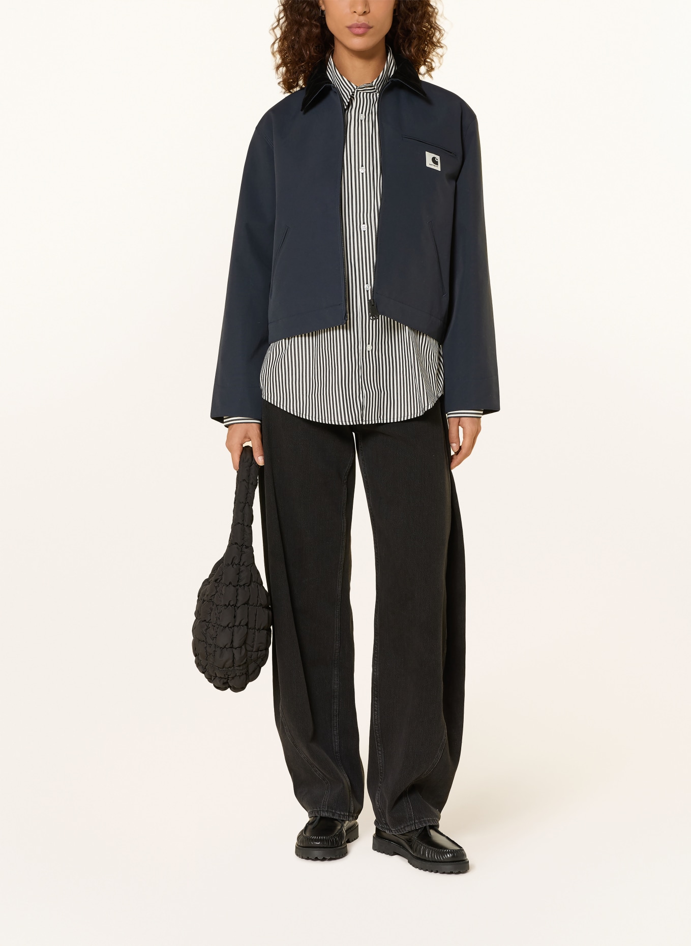 carhartt WIP Jacke NEWKIRK: DUNKELBLAU / SCHWARZ