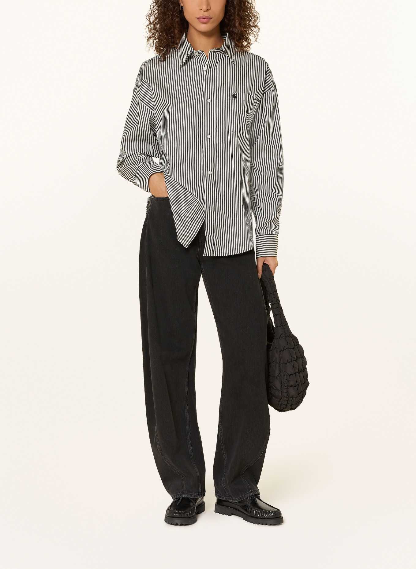 carhartt WIP Hemdbluse DALDRY: SCHWARZ / WEISS