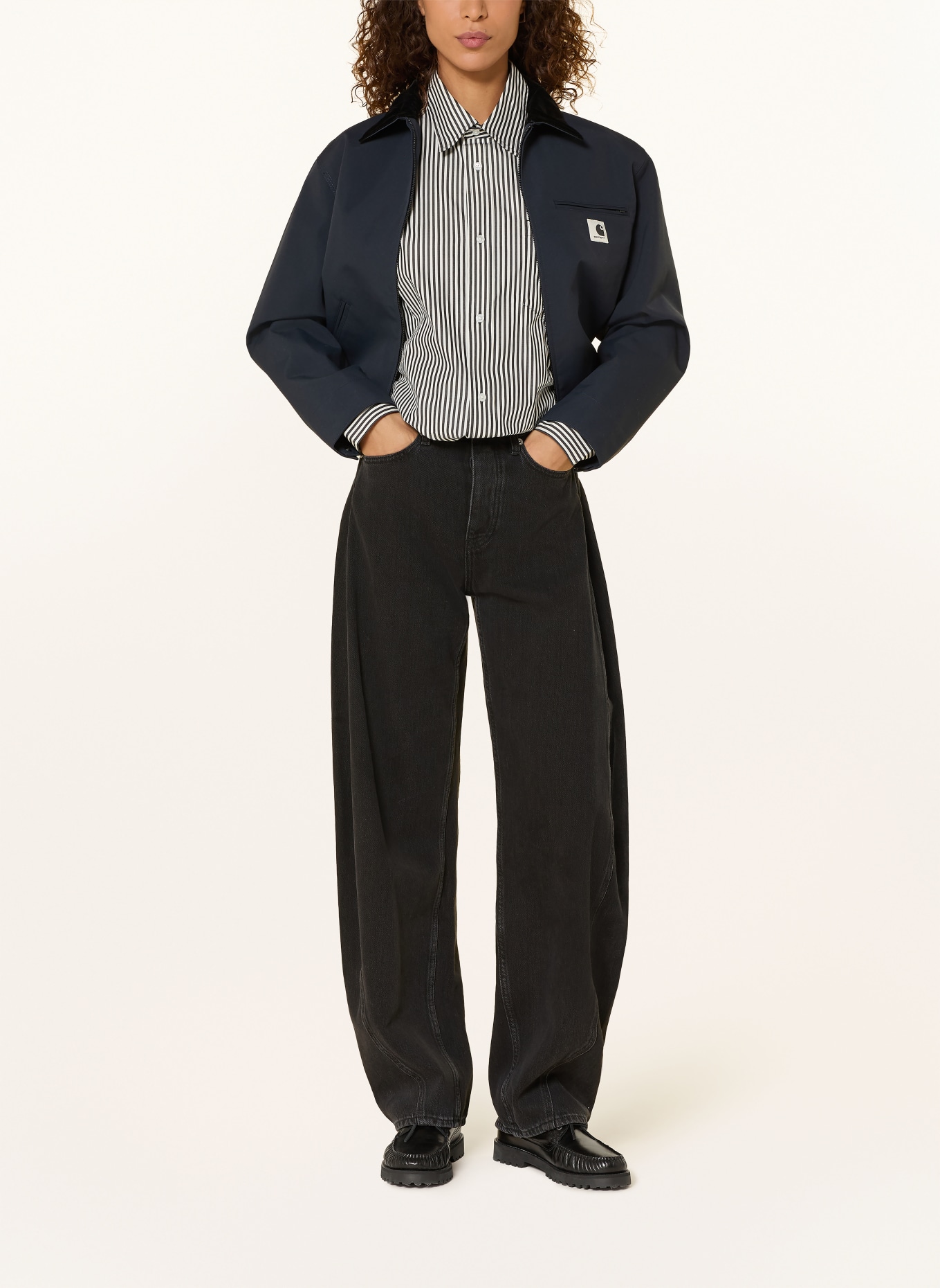 carhartt WIP Hemdbluse DALDRY: SCHWARZ / WEISS