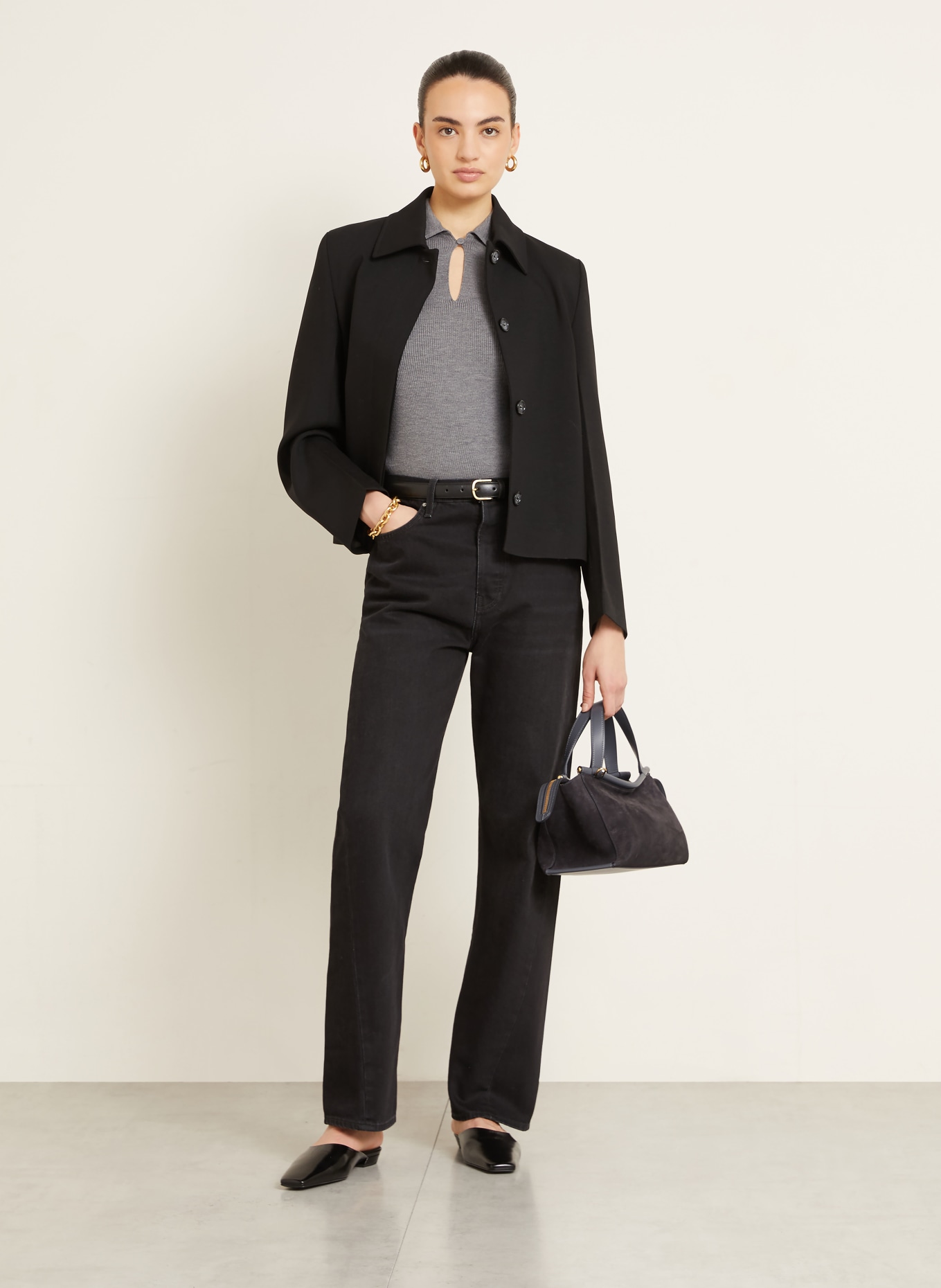 WANDLER Sac à bandoulière IDA: GRIS FONCÉ