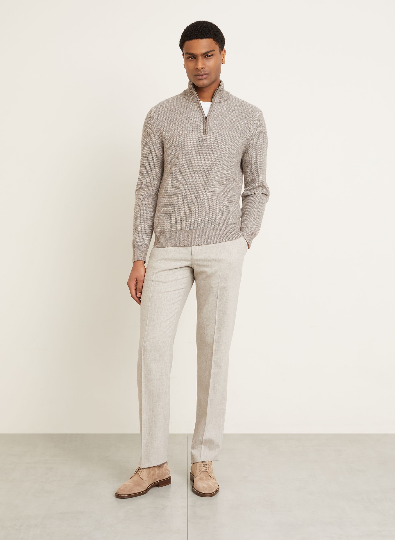 FIORONI Troyer SERAFINA mit Cashmere: BEIGE