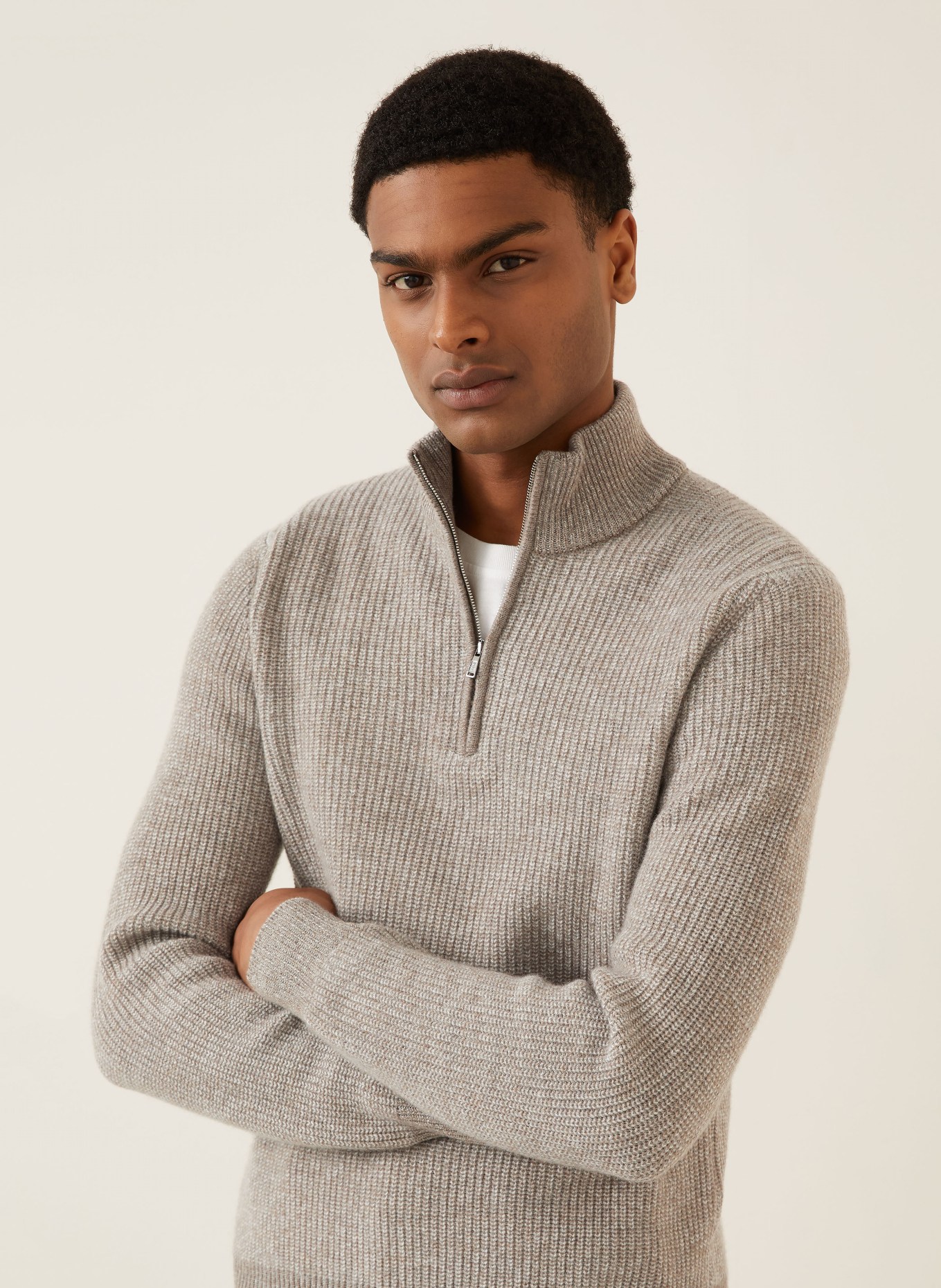 FIORONI Troyer SERAFINA mit Cashmere: BEIGE