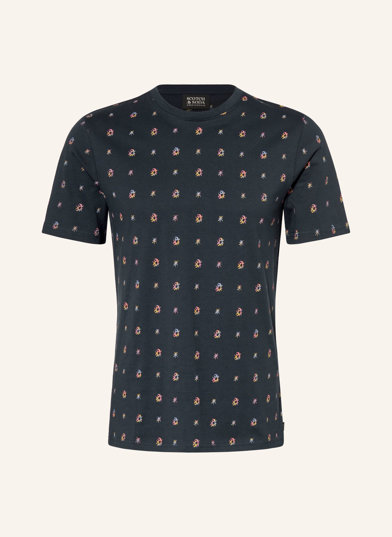 SCOTCH & SODA T-Shirt: DUNKELBLAU / ROT / DUNKELGELB