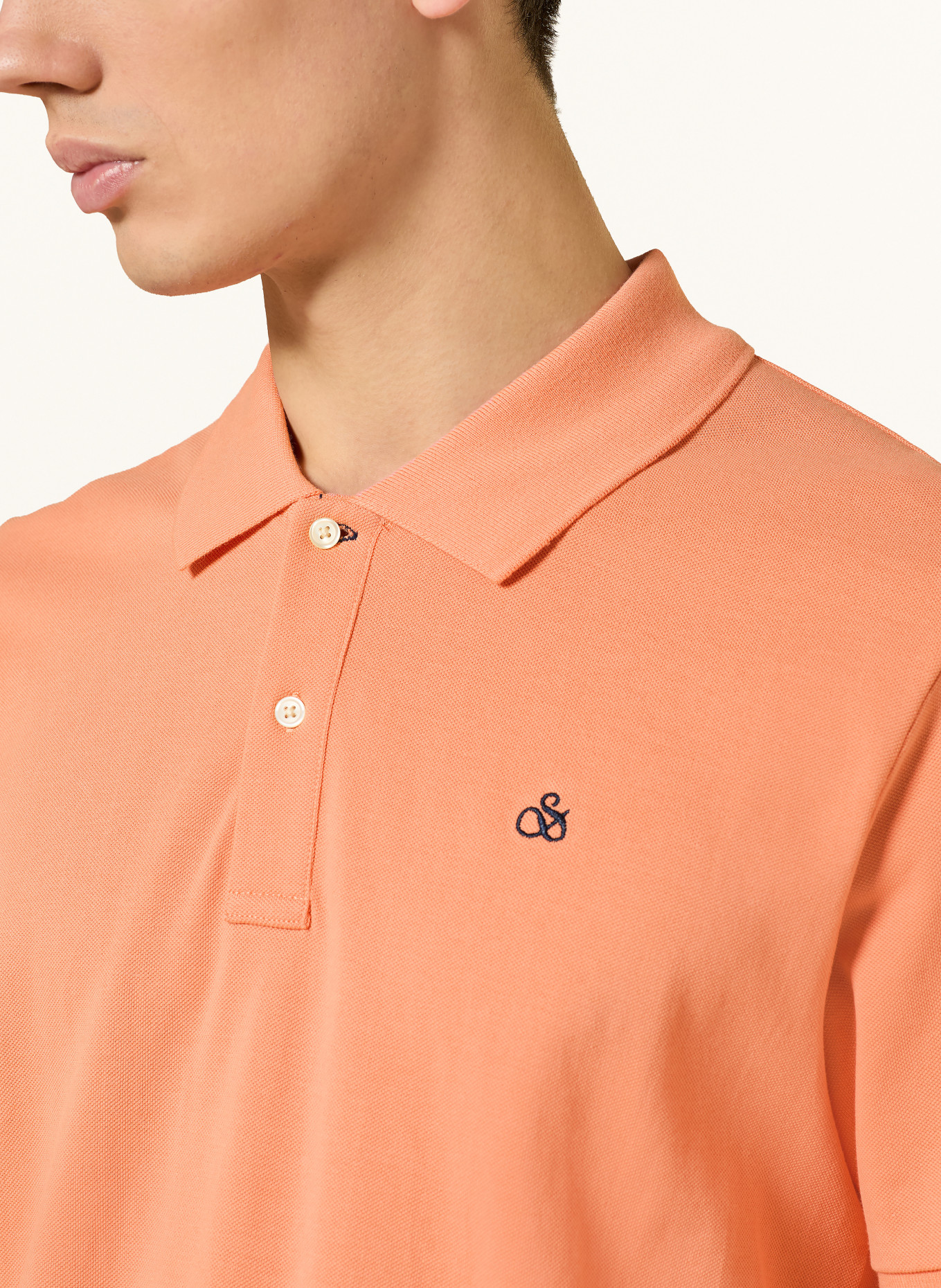 SCOTCH & SODA Koszulka polo z pikowanym wzorem: ŁOSOSIOWY