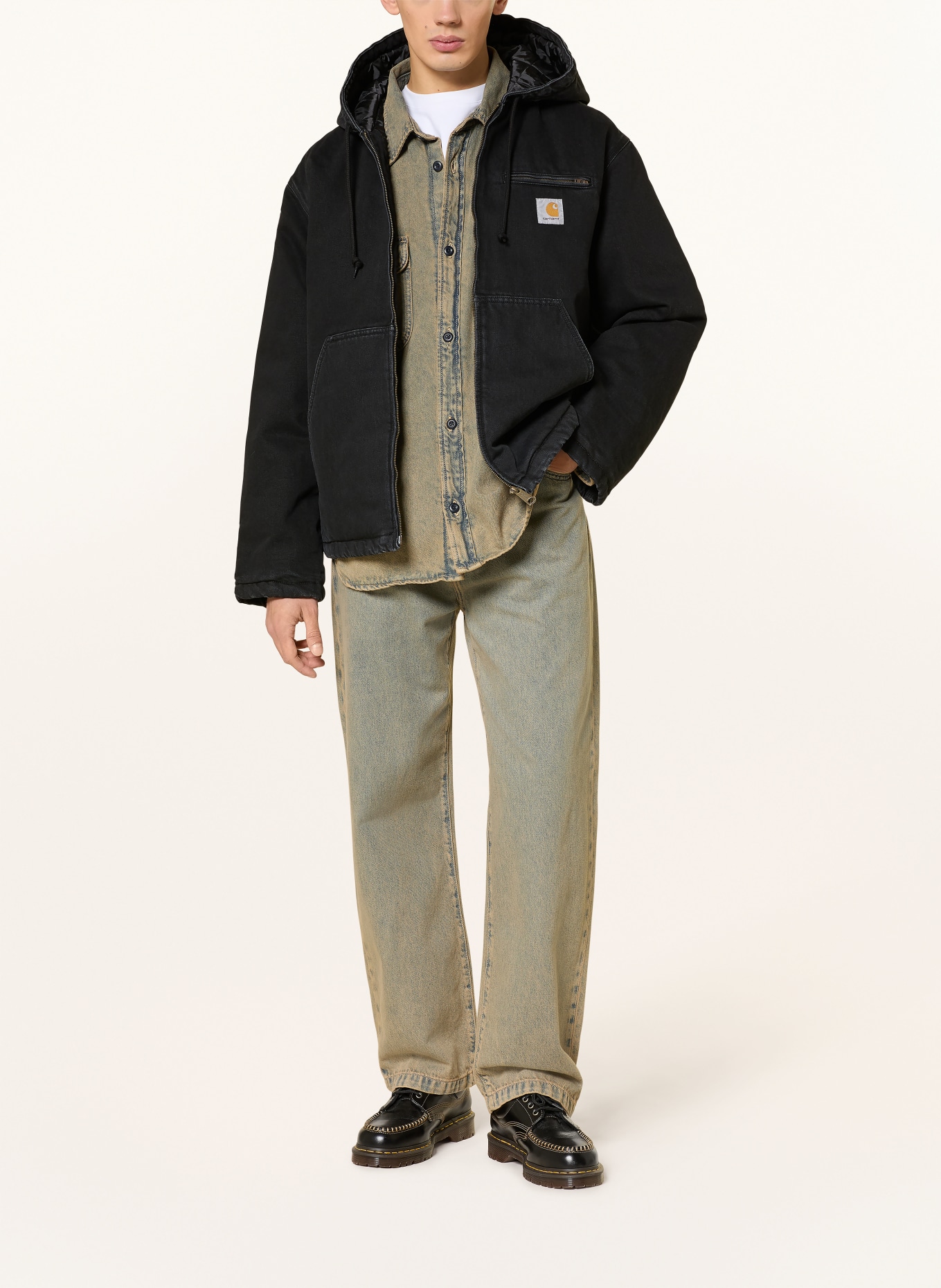 carhartt WIP Kurtka dżinsowa CLEVELAND: 8906 Black, stone washed