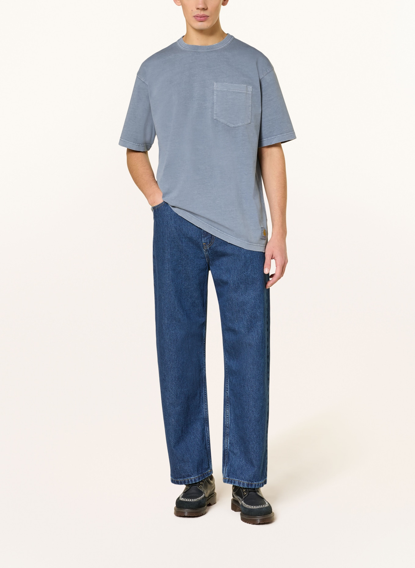 carhartt WIP TORION T-shirt: BLUE GRAY