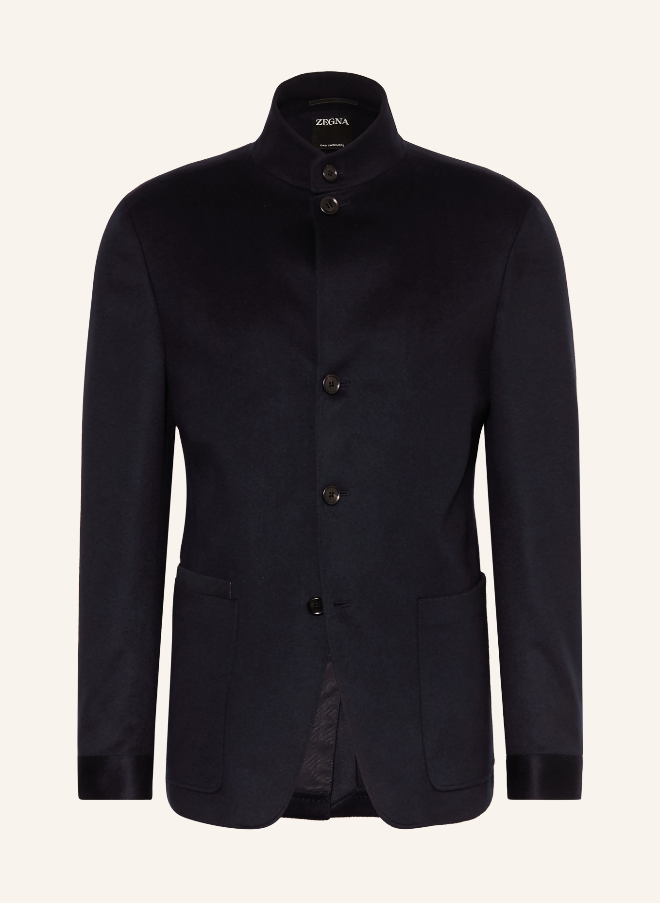 ZEGNA Cashmere-Sakko Regular Fit: DUNKELBLAU