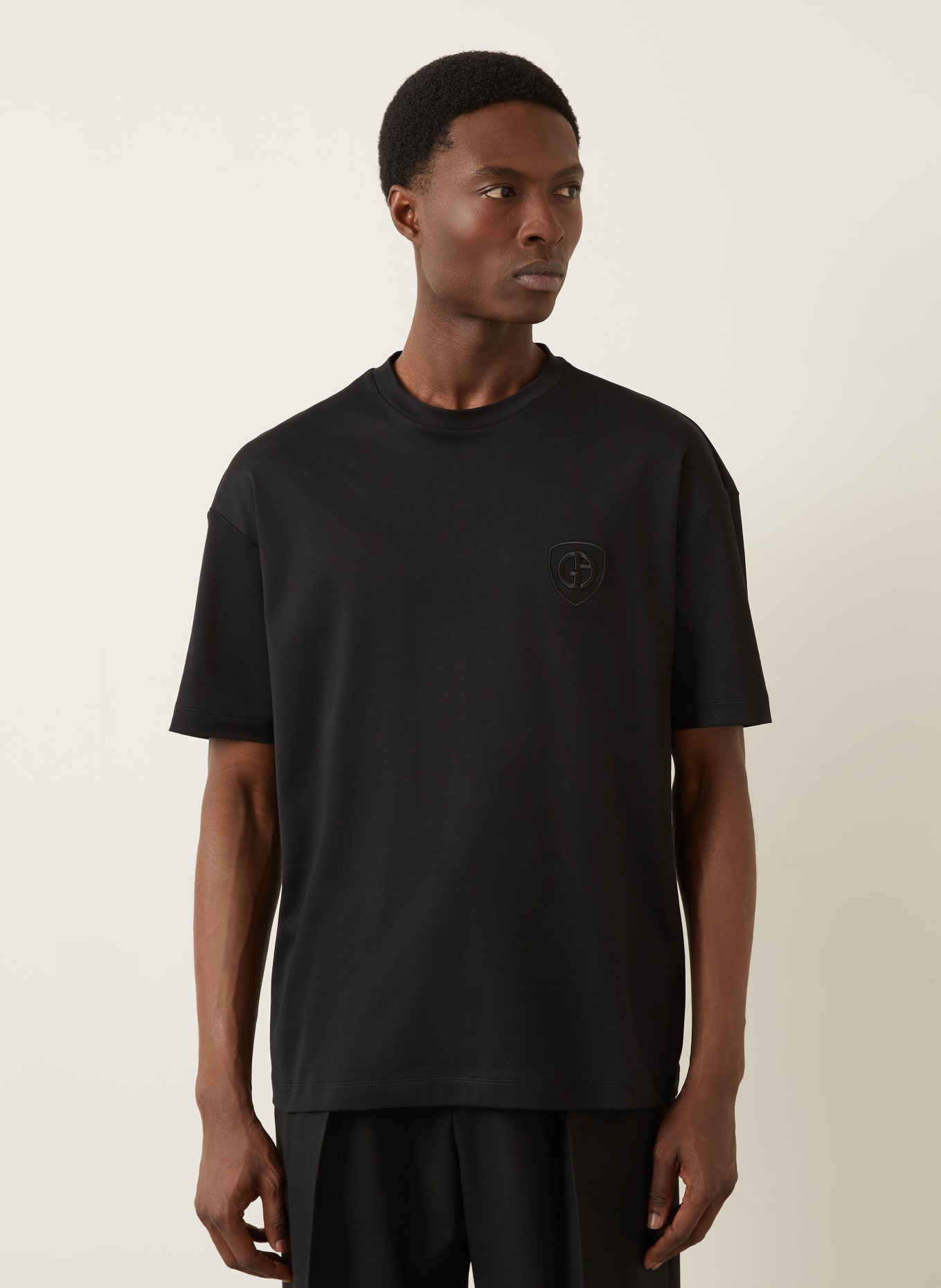 GIORGIO ARMANI koszulka: CZARNY