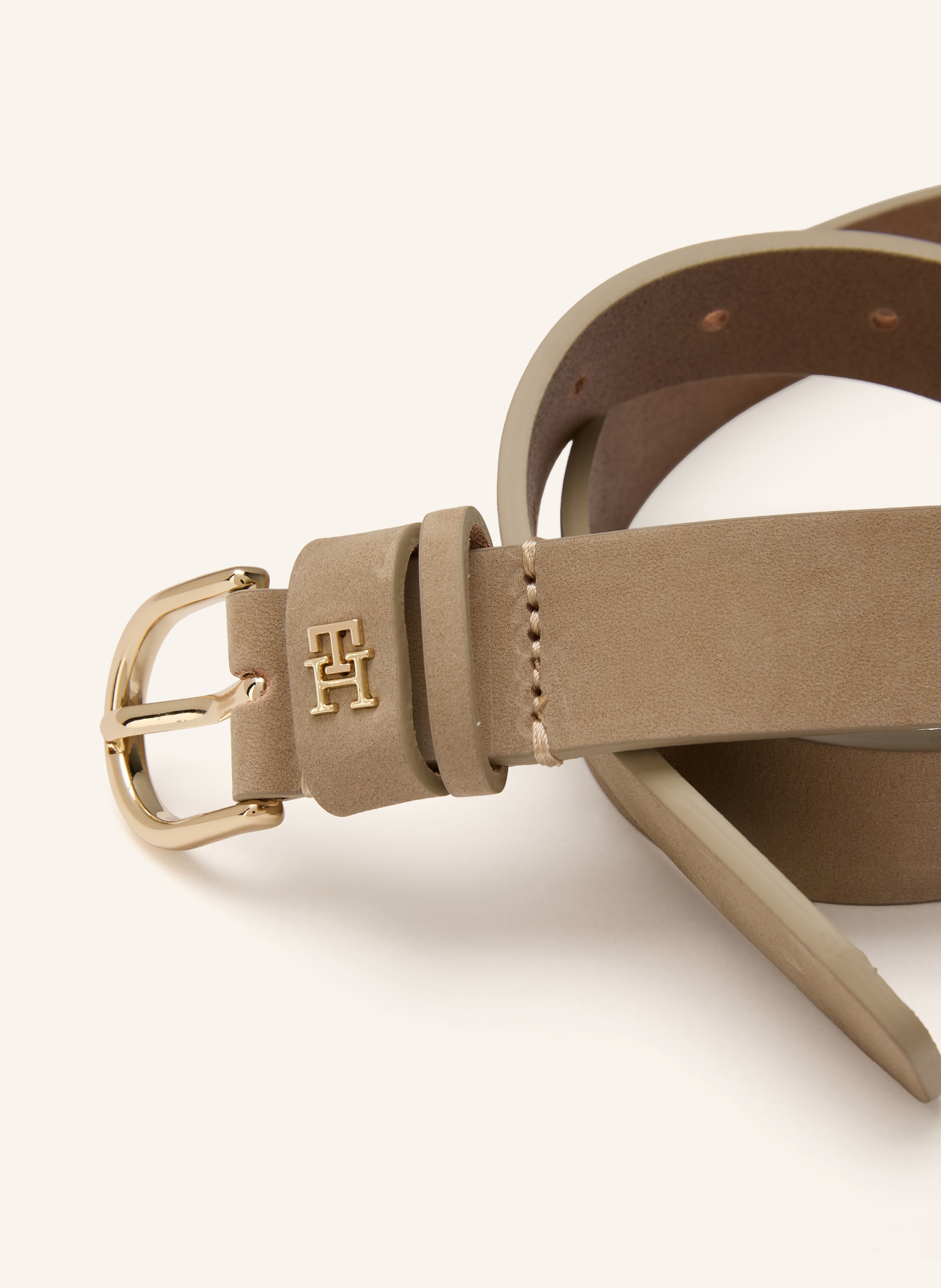 TOMMY HILFIGER kožený opasek: VELBLOUDÍ