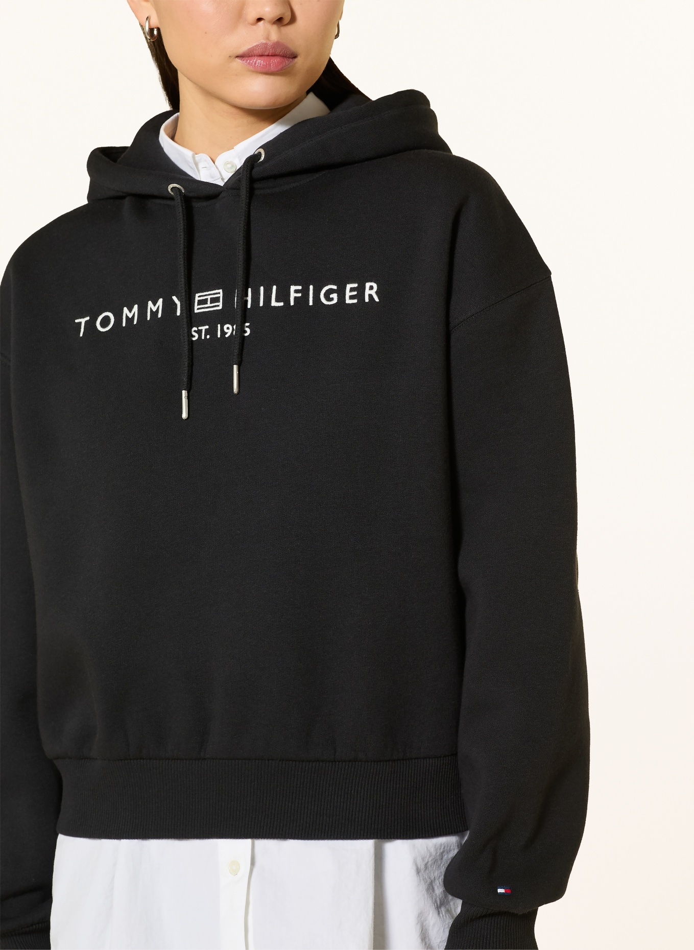 TOMMY HILFIGER Hoodie: BLACK