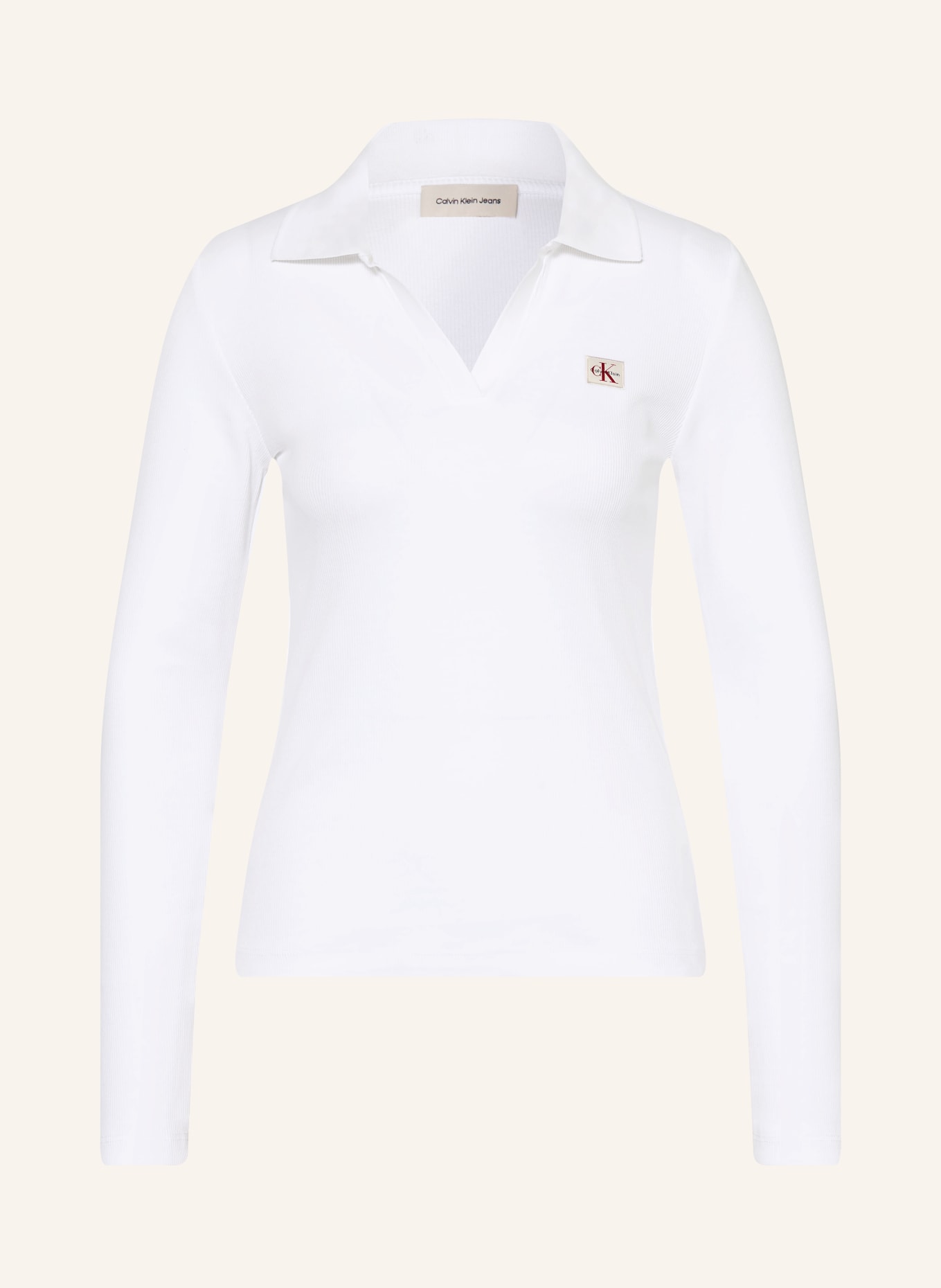 Calvin Klein Jeans Longsleeve JOHNNY: WEISS / DUNKELROT