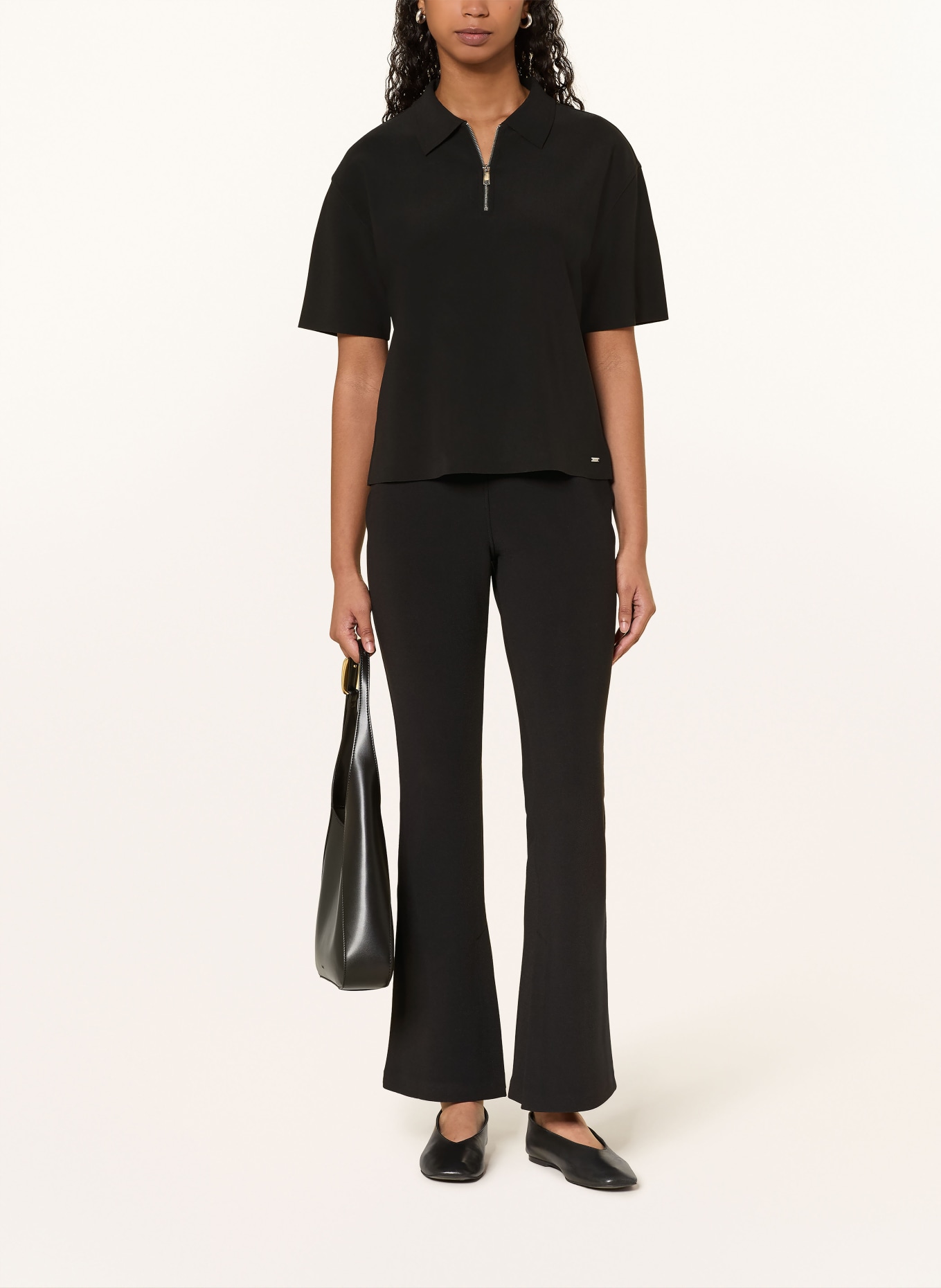 Calvin Klein Strick-Poloshirt: SCHWARZ