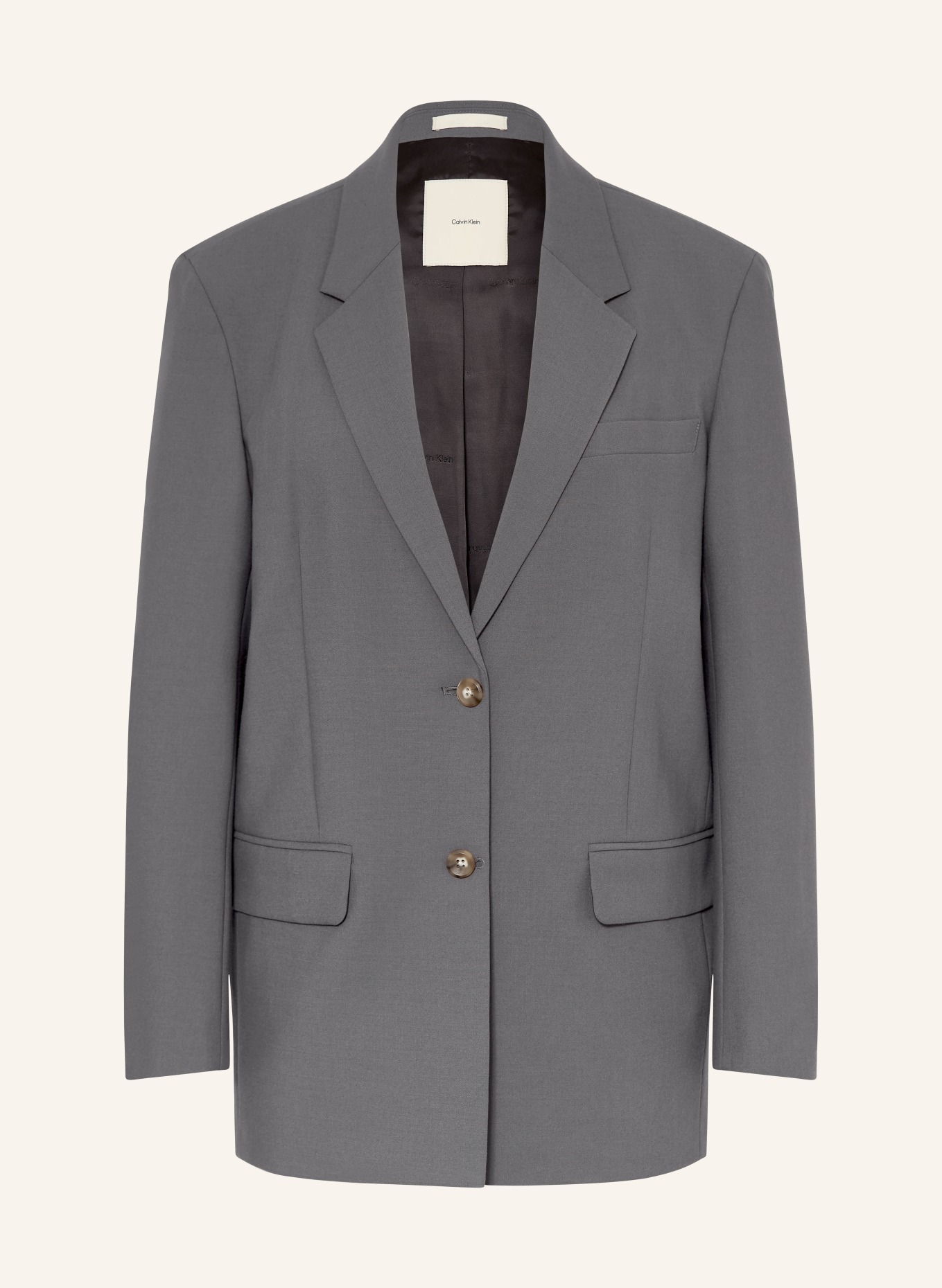 Calvin Klein oversized blazer: DARK GRAY