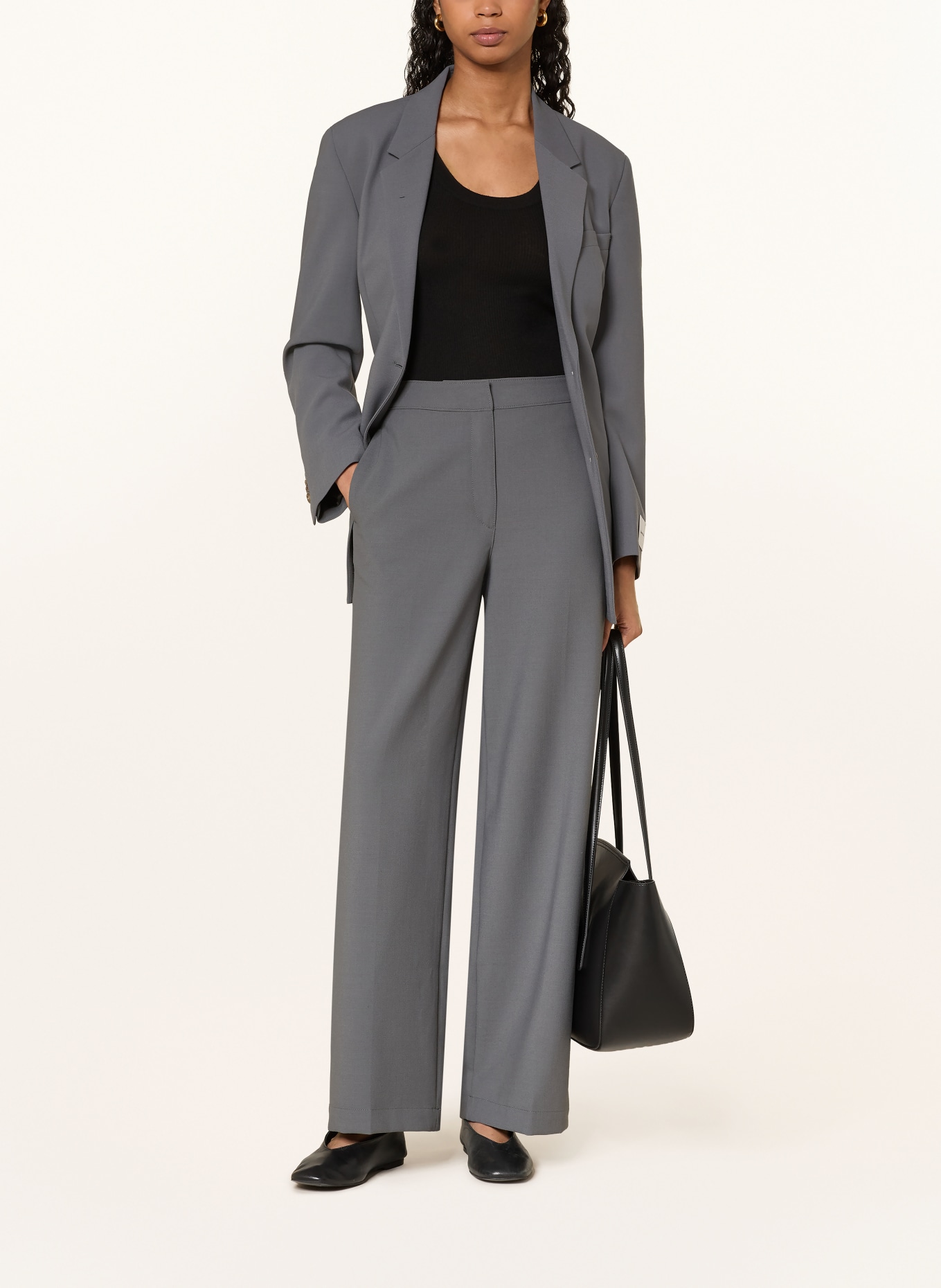 Calvin Klein kalhoty Marlene: ŠEDÁ / SVĚTLE ŠEDÁ