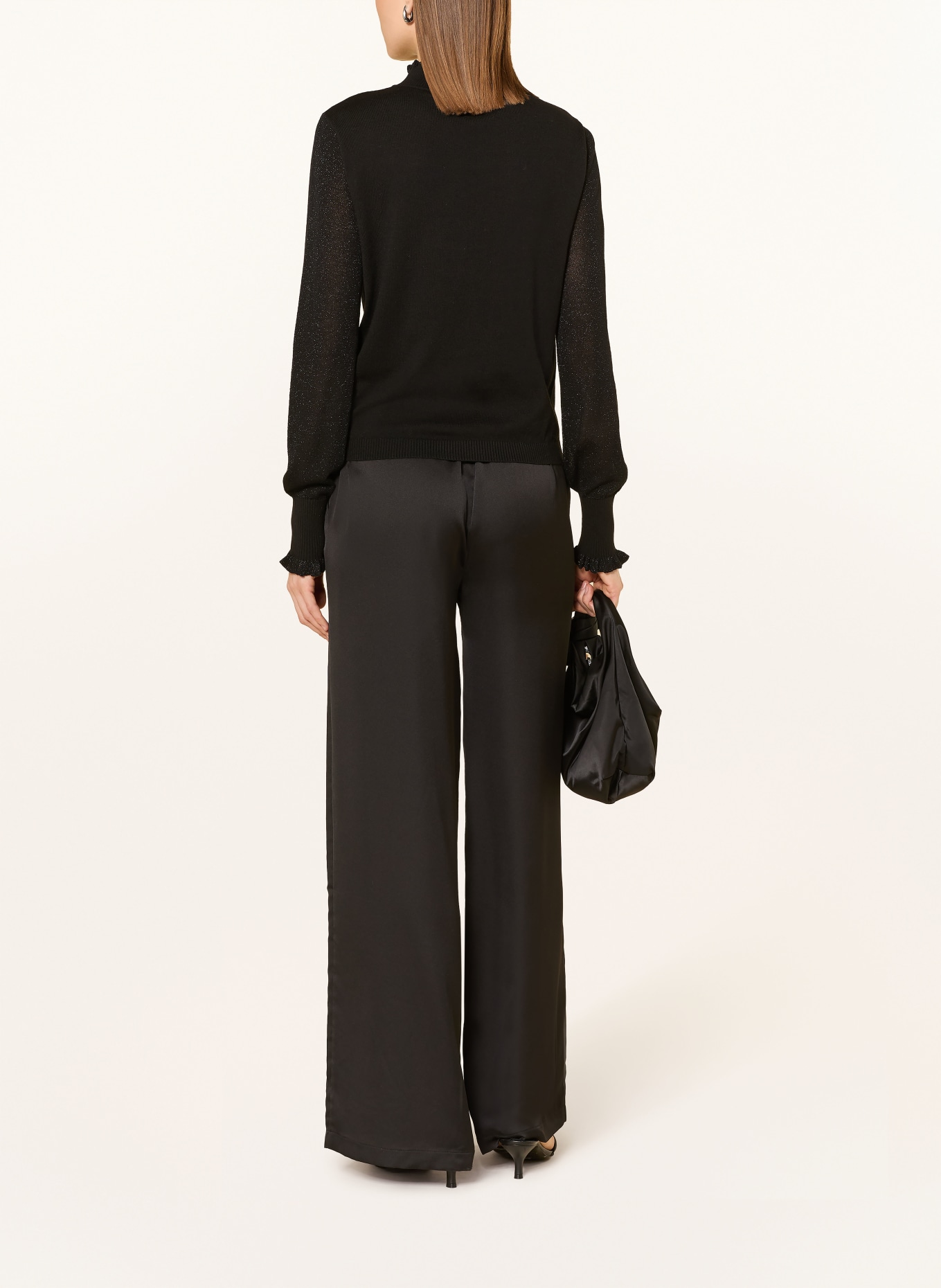 BETTY&CO Pullover mit Glitzergarn: SCHWARZ