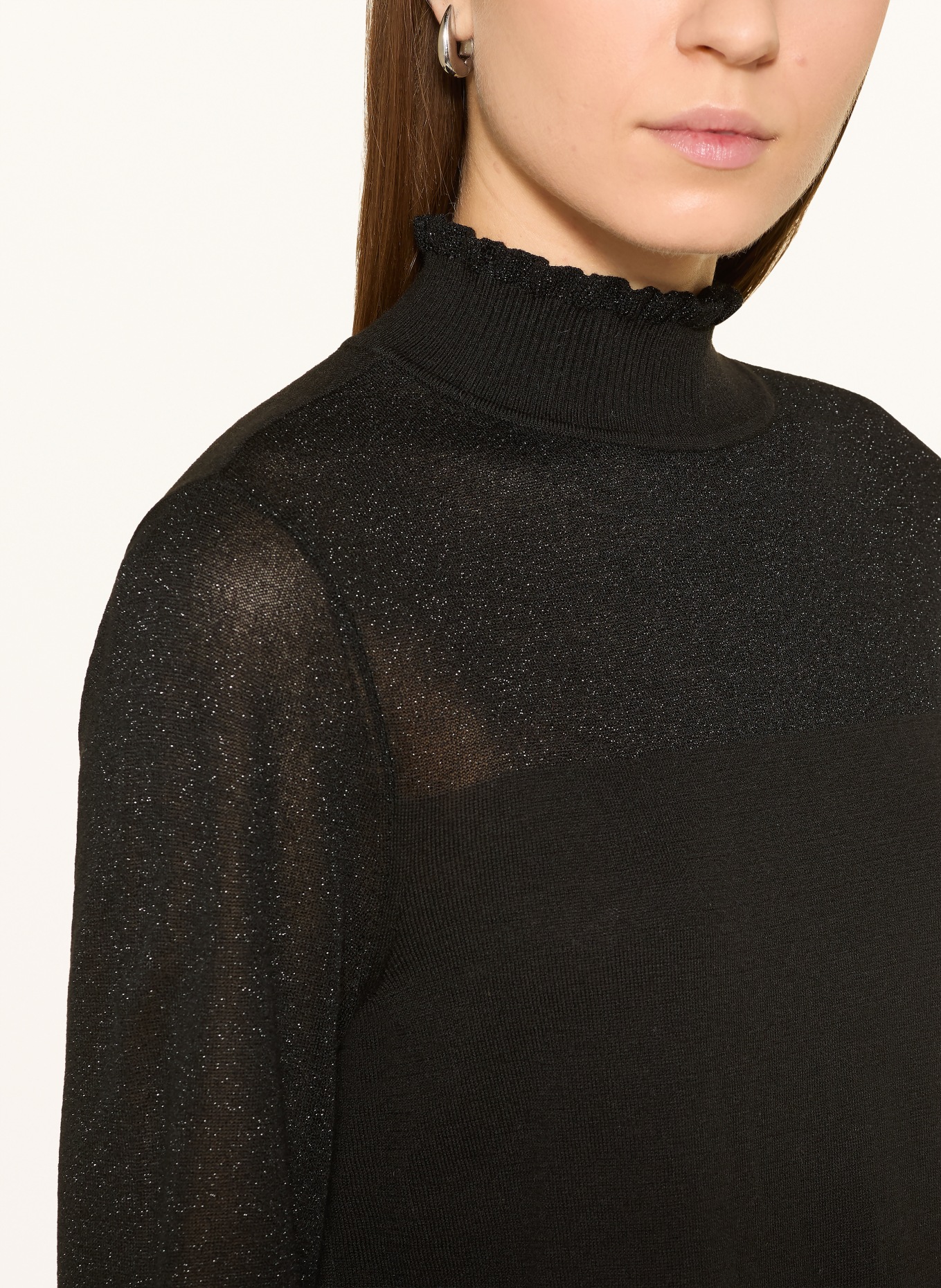 BETTY&CO Pullover mit Glitzergarn: SCHWARZ