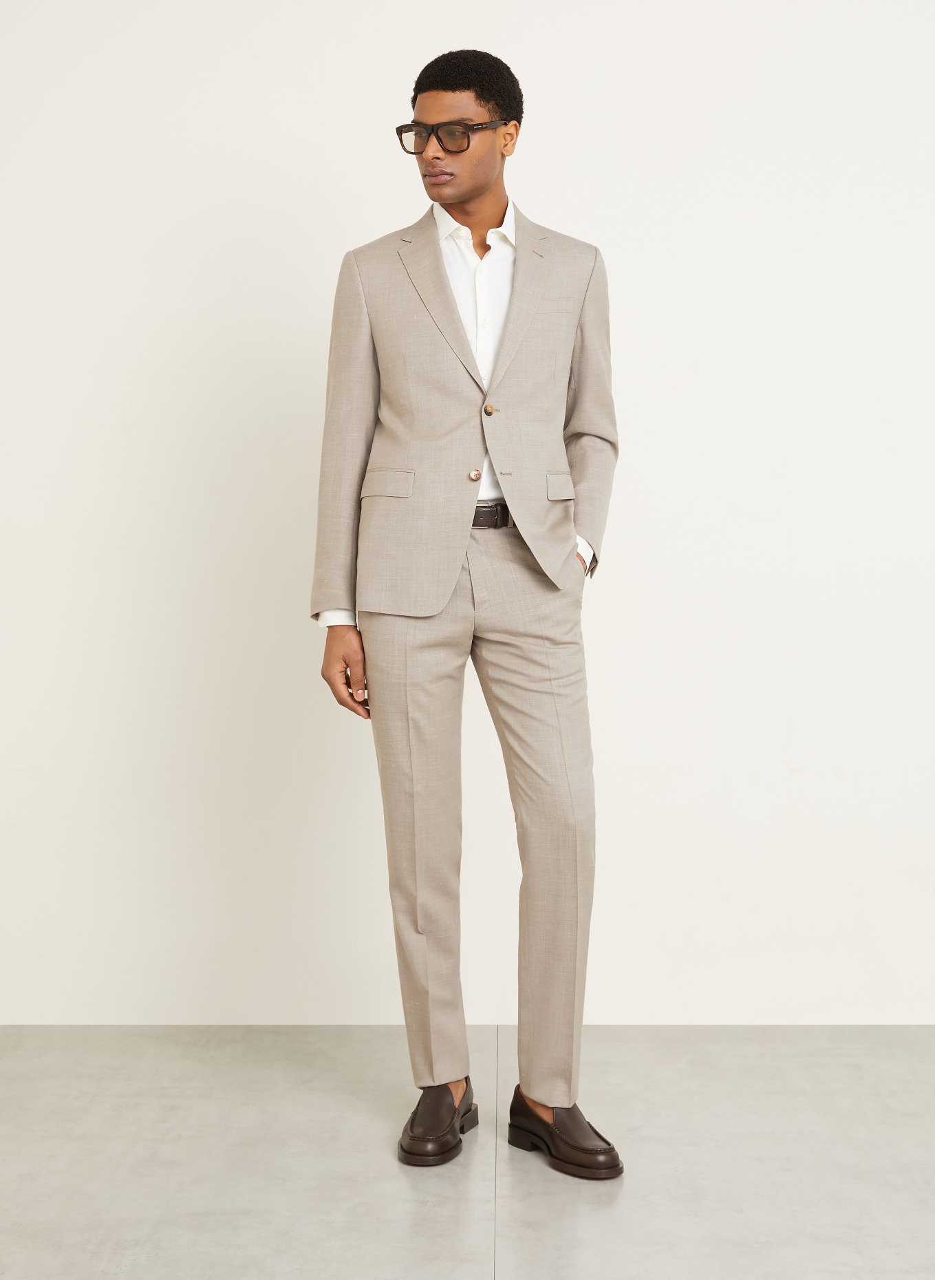 ZEGNA DROP 7 Extra Slim Fit Suit: BEIGE