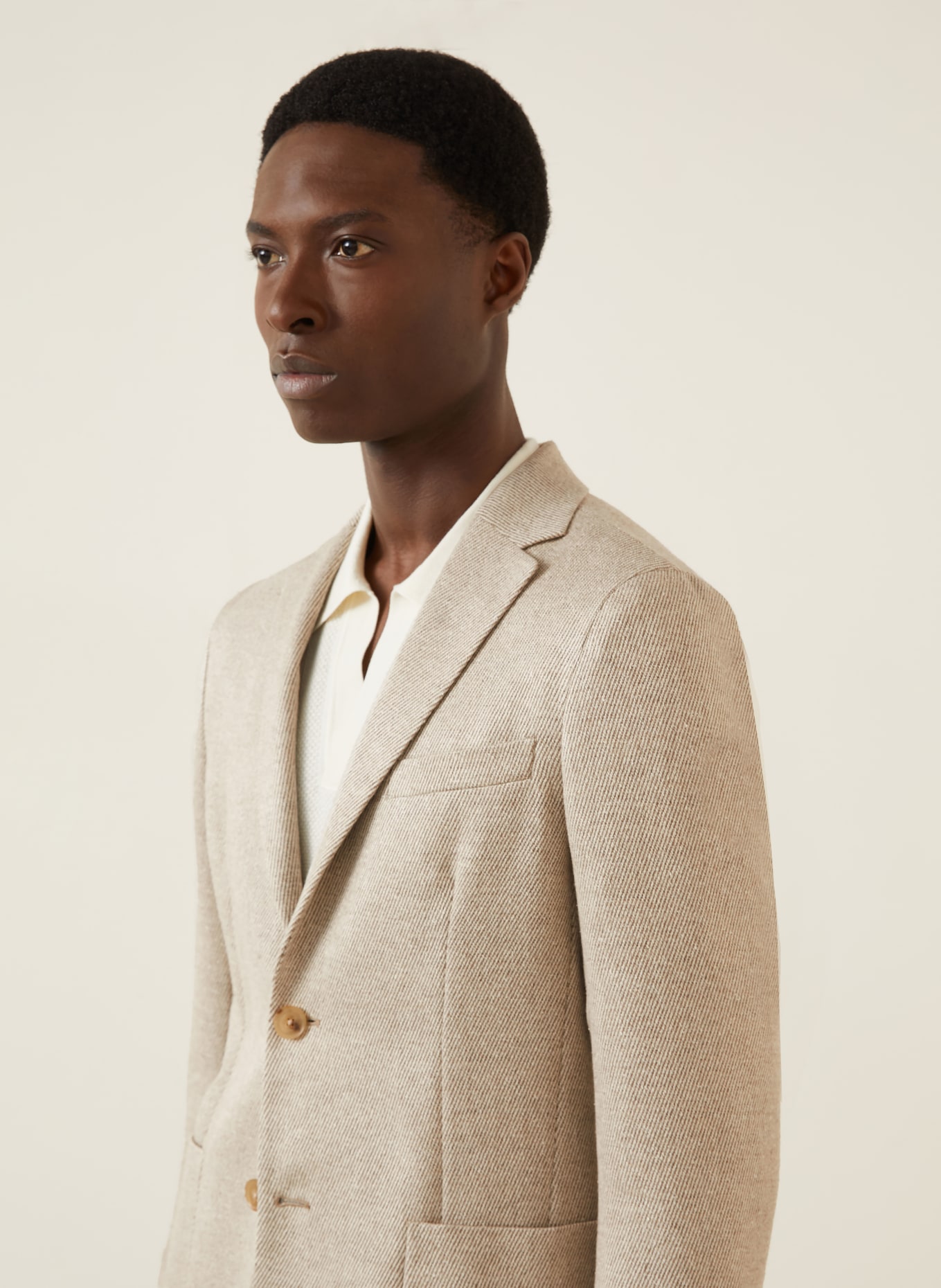 ZEGNA Extra slim fit jacket: BEIGE / ECRU