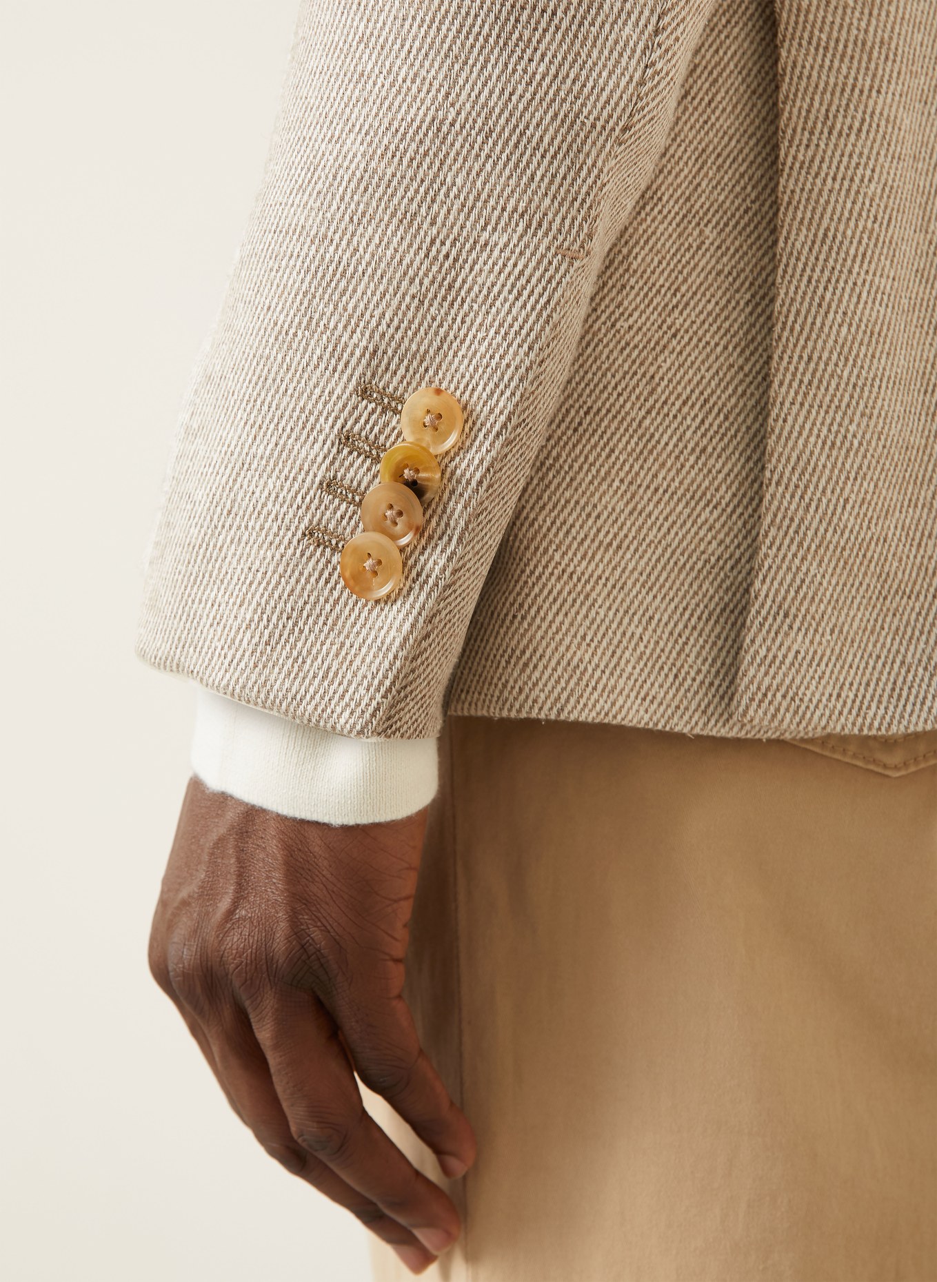 ZEGNA Extra slim fit jacket: BEIGE / ECRU