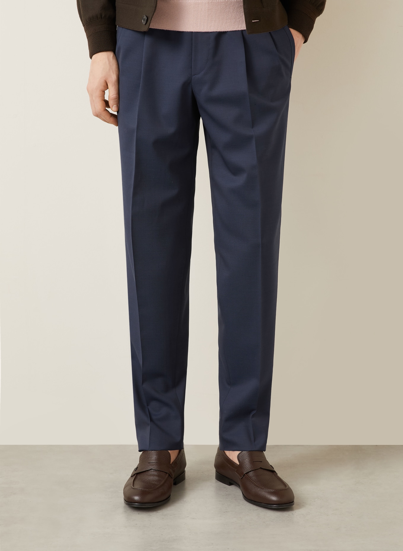 ZEGNA spodnie: GRANATOWY