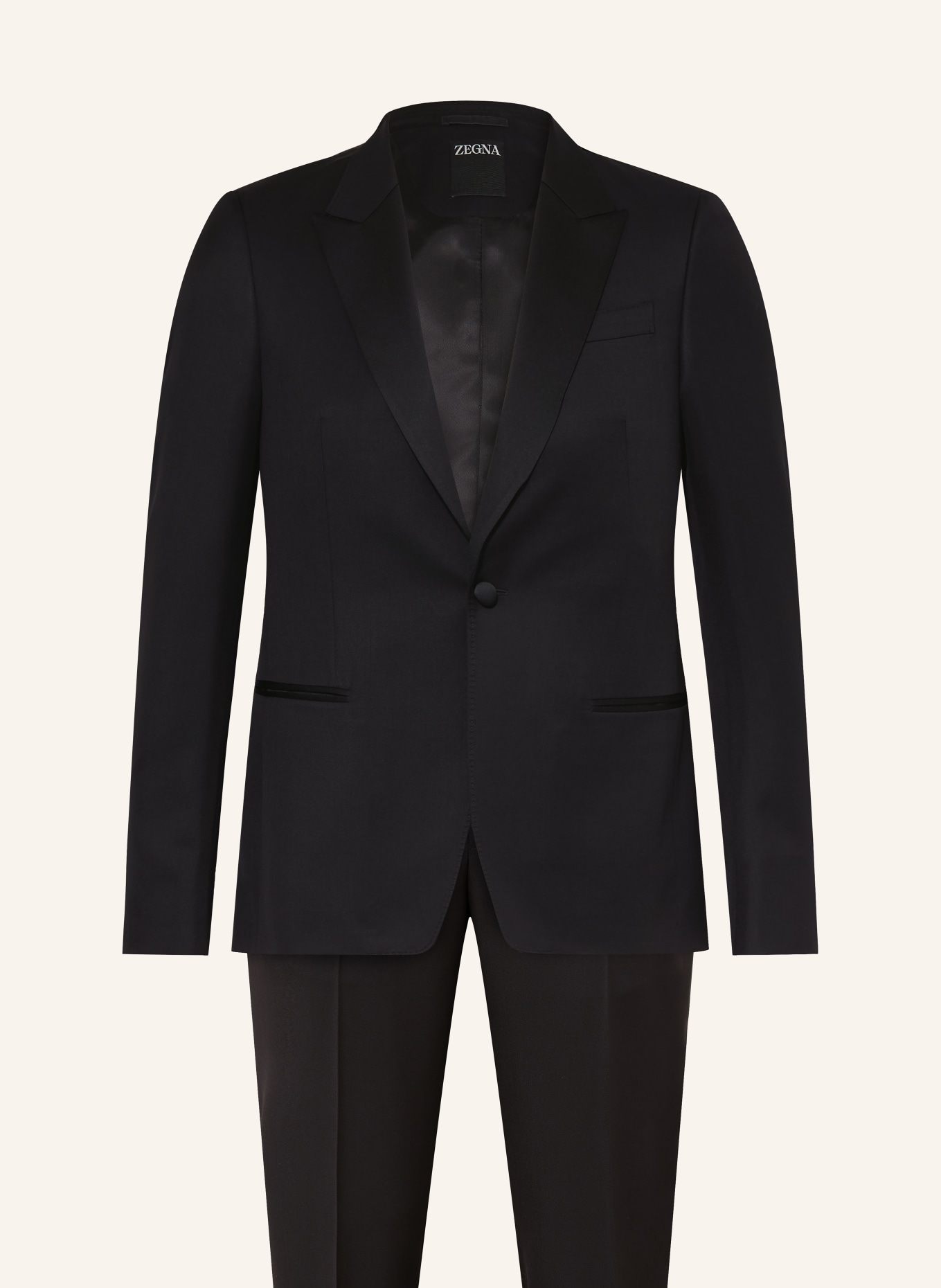 ZEGNA Smoking coupe ajustée: NOIR