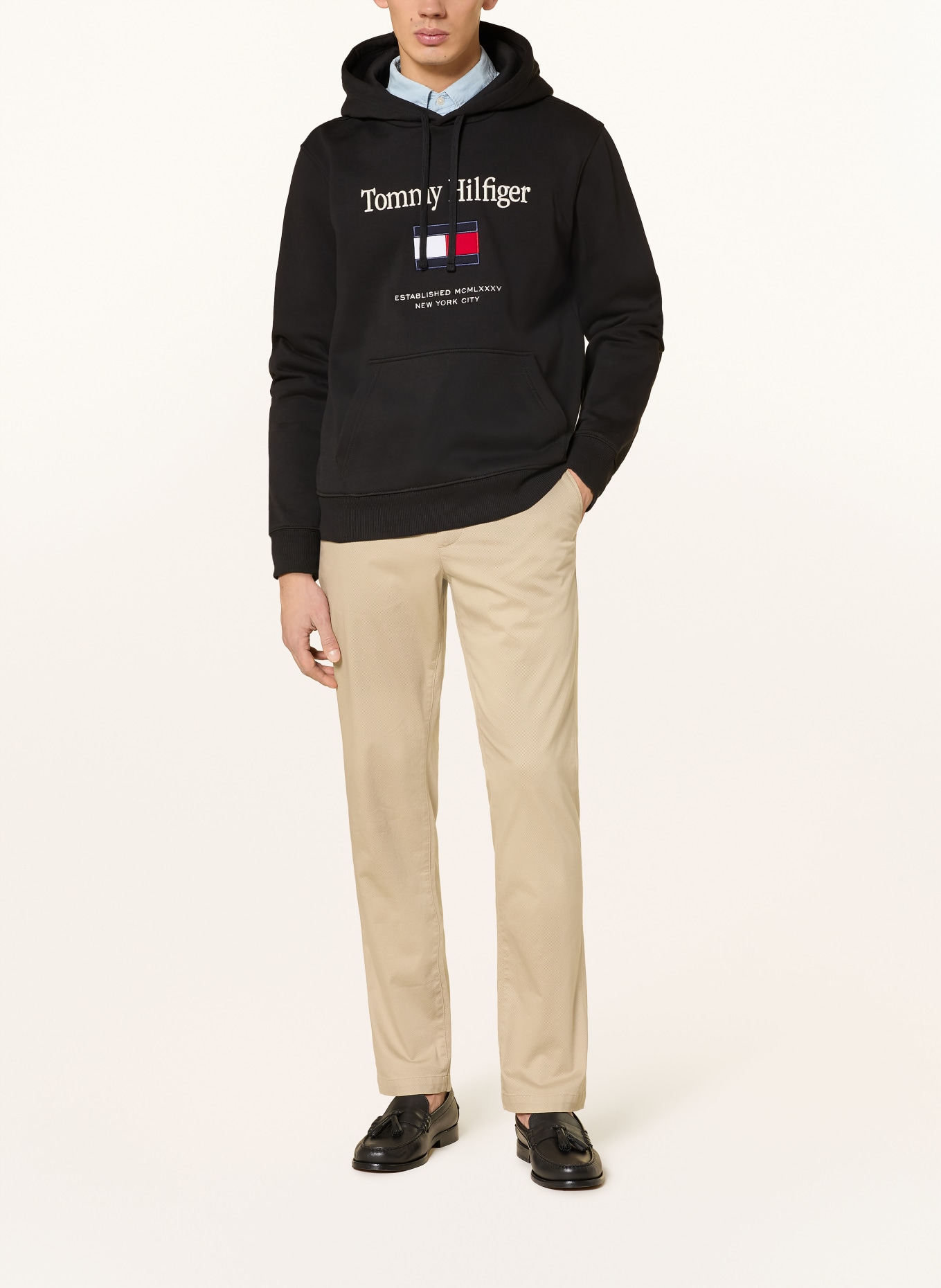 TOMMY HILFIGER Chino DENTON Straight Fit: HELLBRAUN