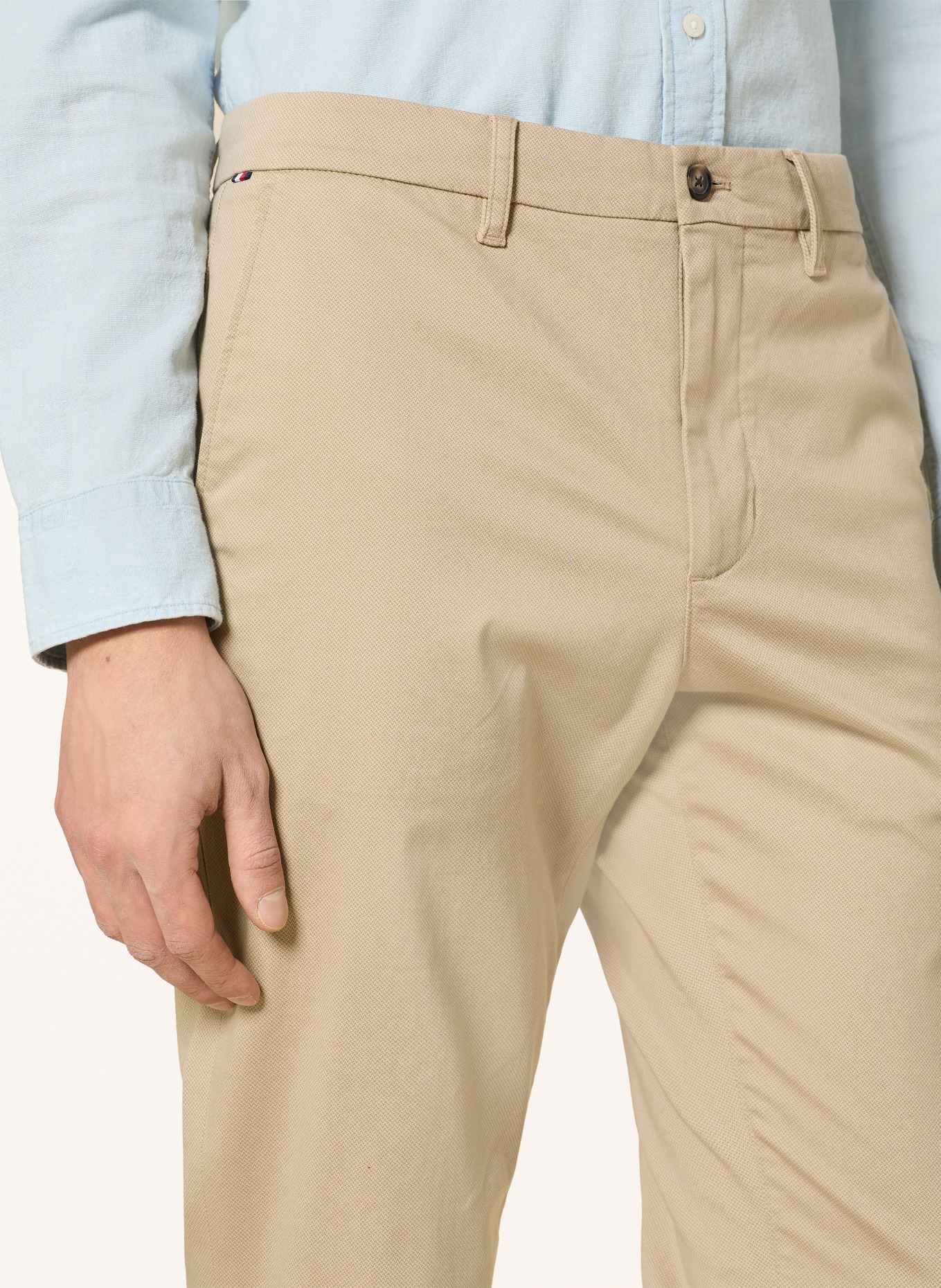 TOMMY HILFIGER Chino DENTON Straight Fit: HELLBRAUN