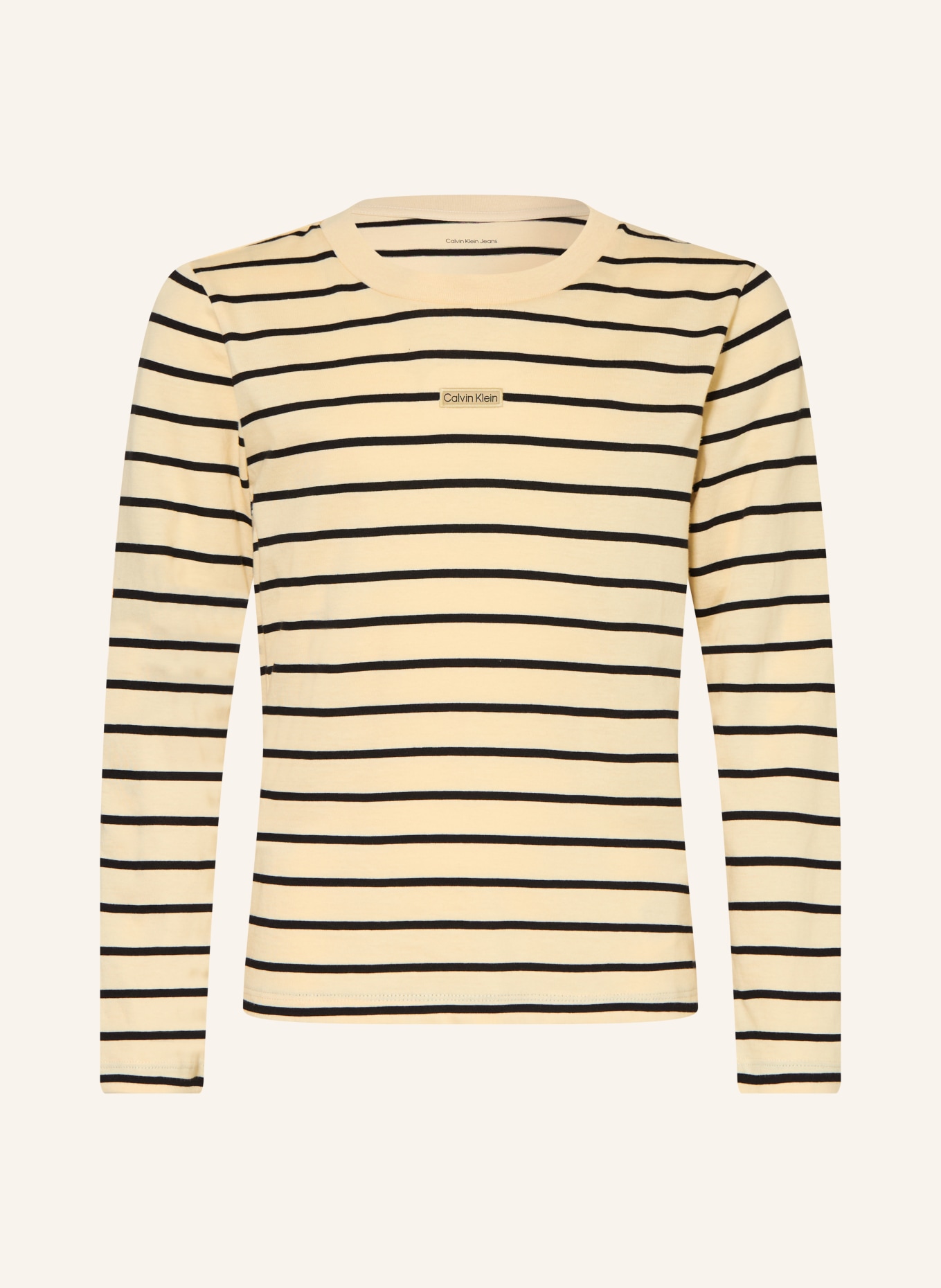 Calvin Klein Longsleeve: CREME / SCHWARZ