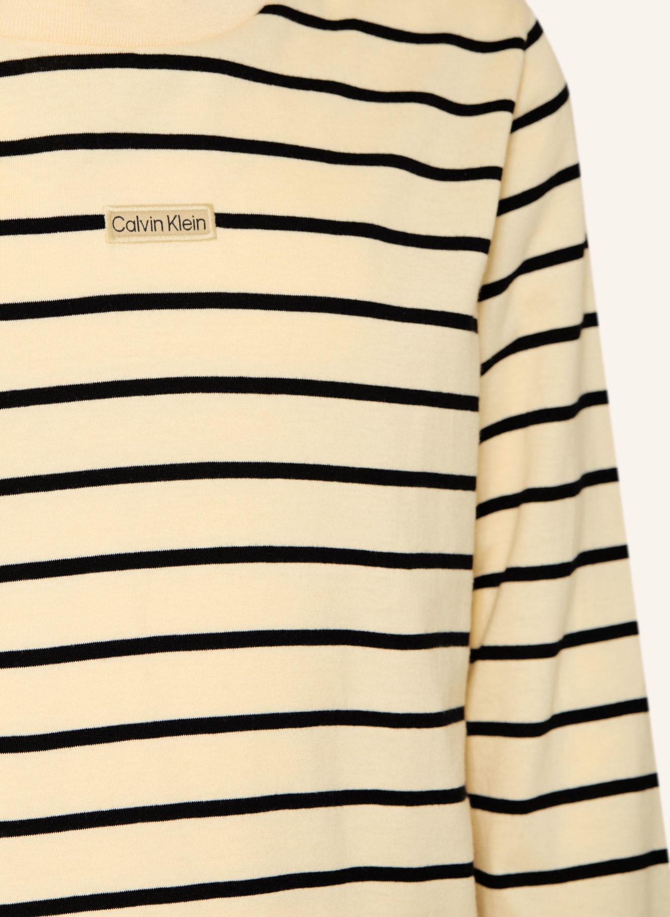 Calvin Klein Longsleeve: CREME / SCHWARZ