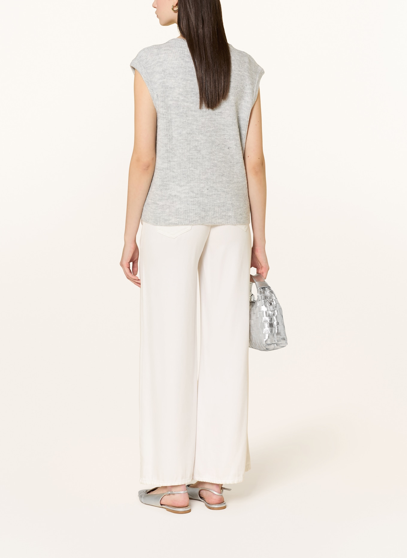 NEO NOIR Strickweste EVEREST: HELLGRAU