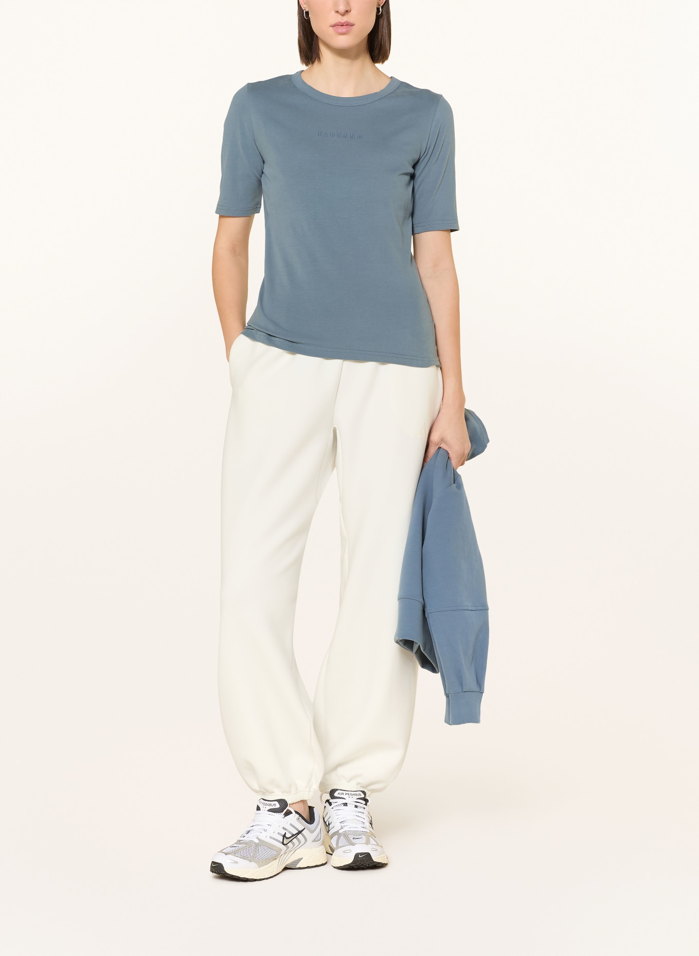 ELBSAND SIVA T-shirt: BLUE GRAY