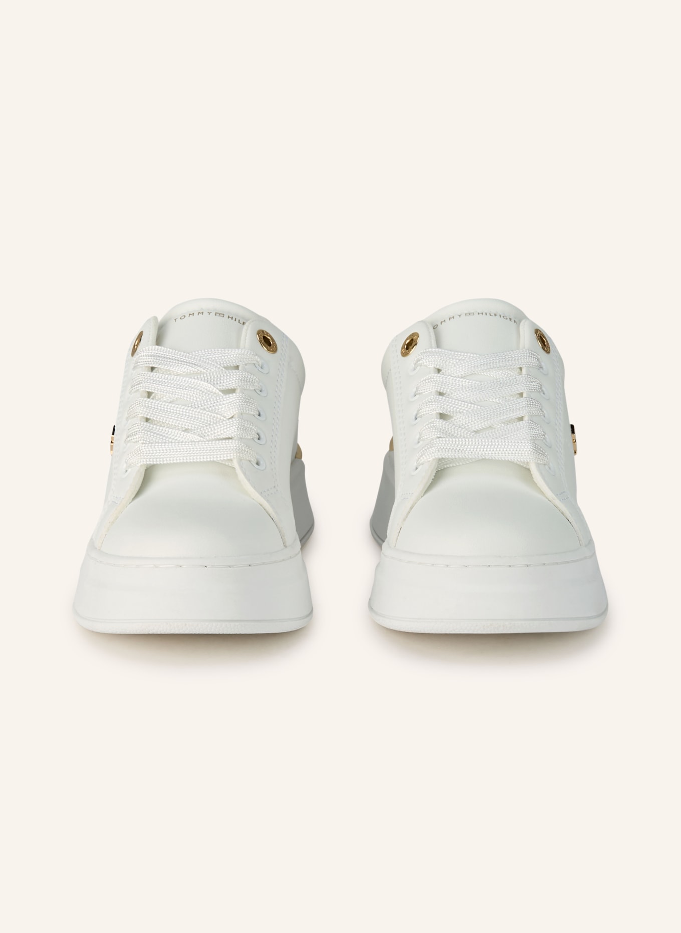 TOMMY HILFIGER Sneaker: WEISS / GOLD